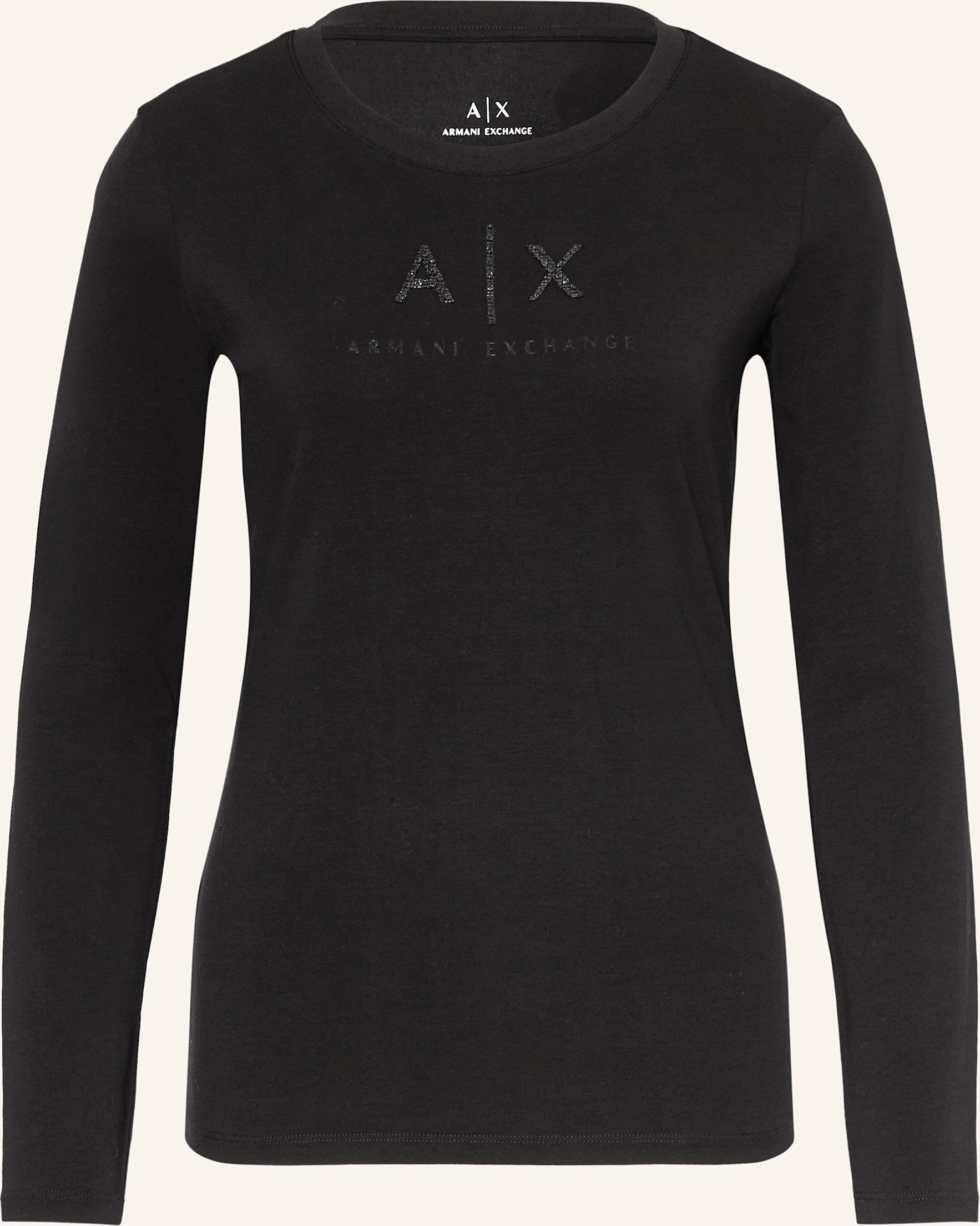 Thumbnail - Armani Exchange Longsleeve Mit Schmucksteinen schwarz