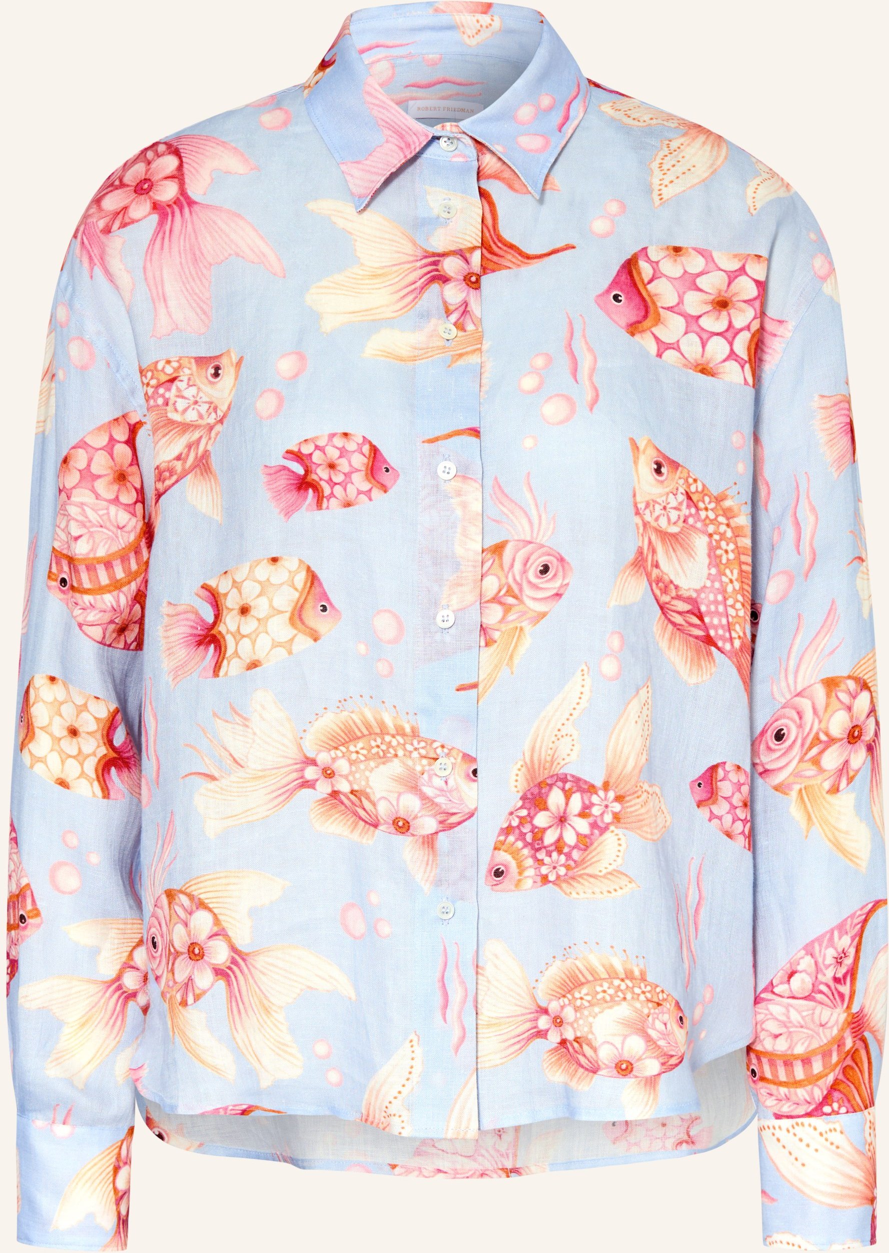 Robert Friedman Hemdbluse Aus Leinen blau