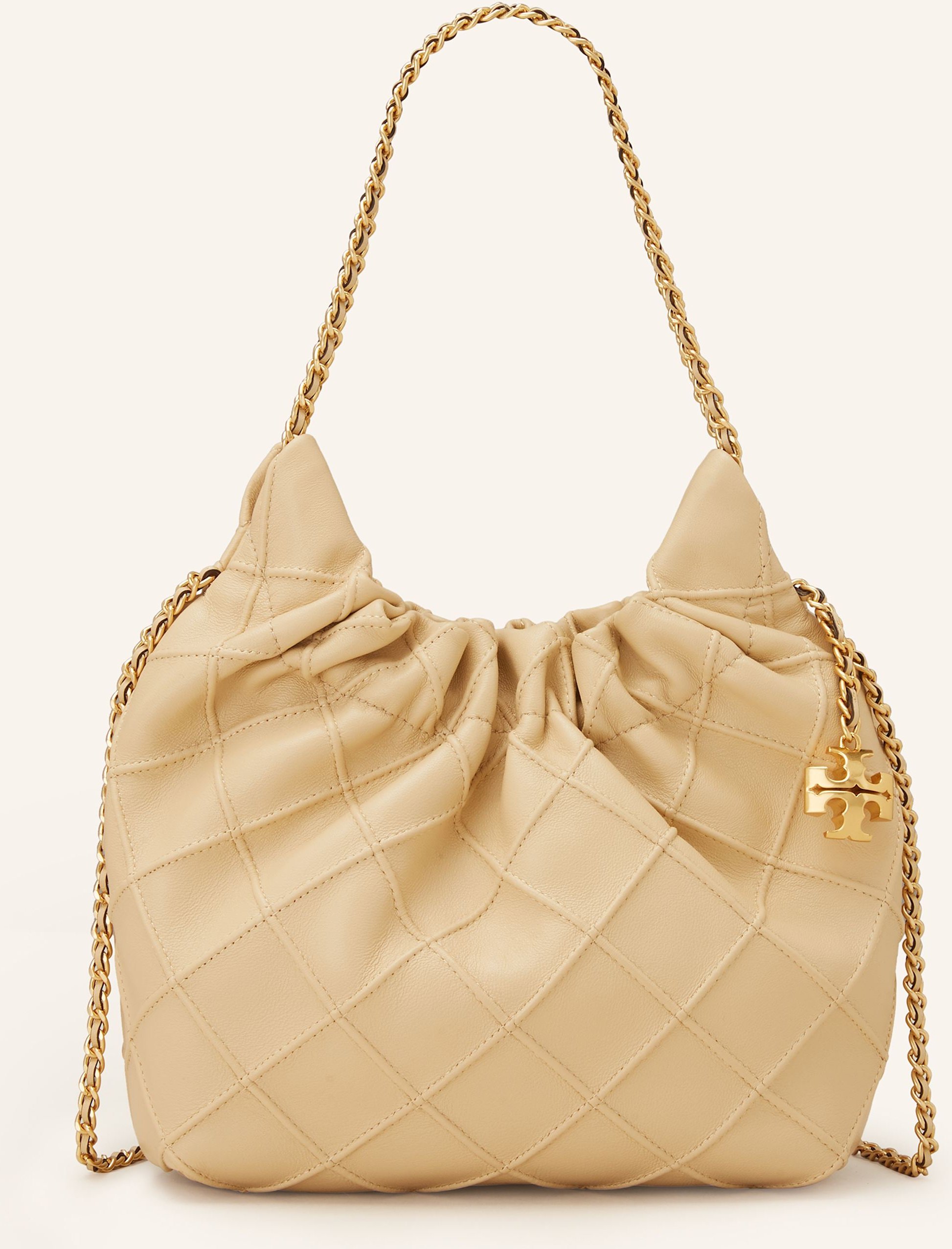 Tory Burch Beuteltasche Fleming beige