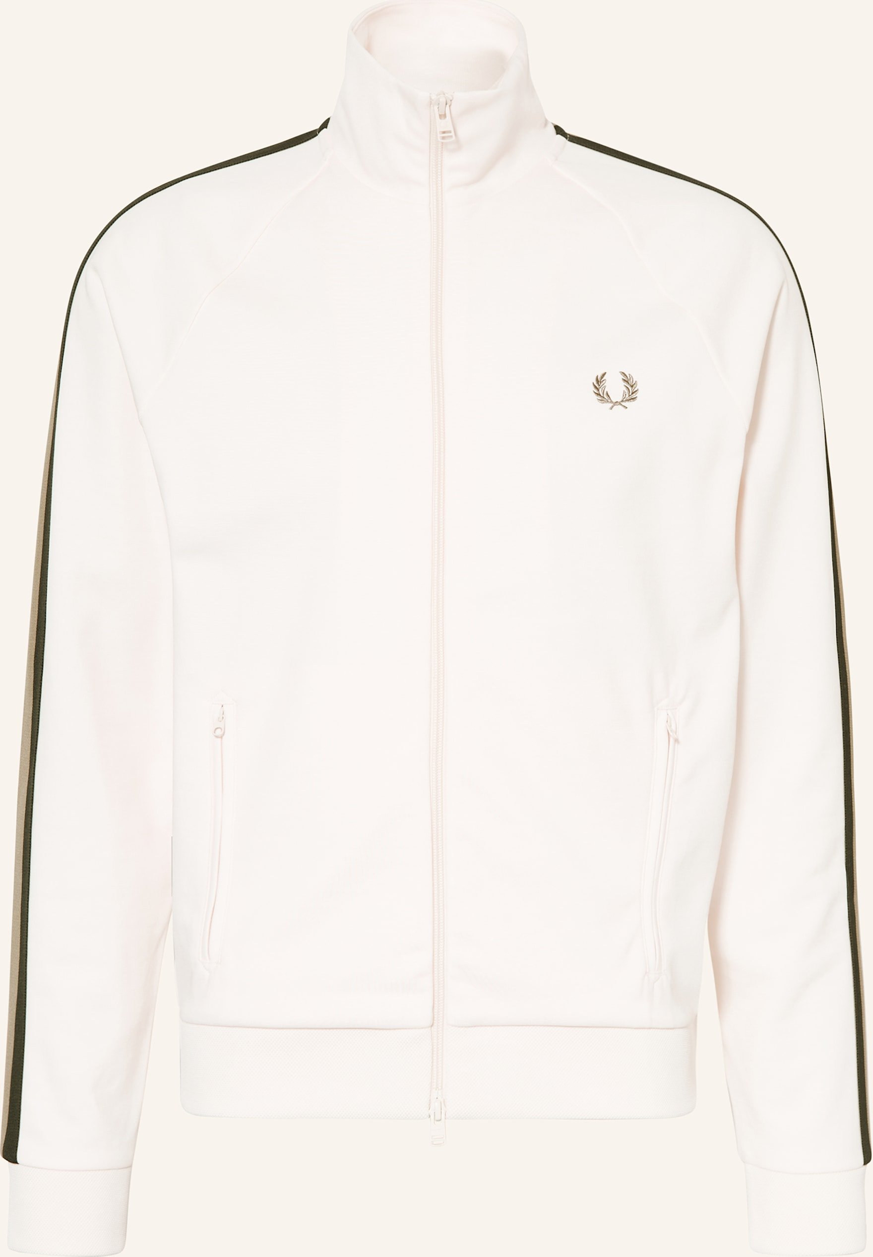 Fred Perry Jerseyjacke weiss