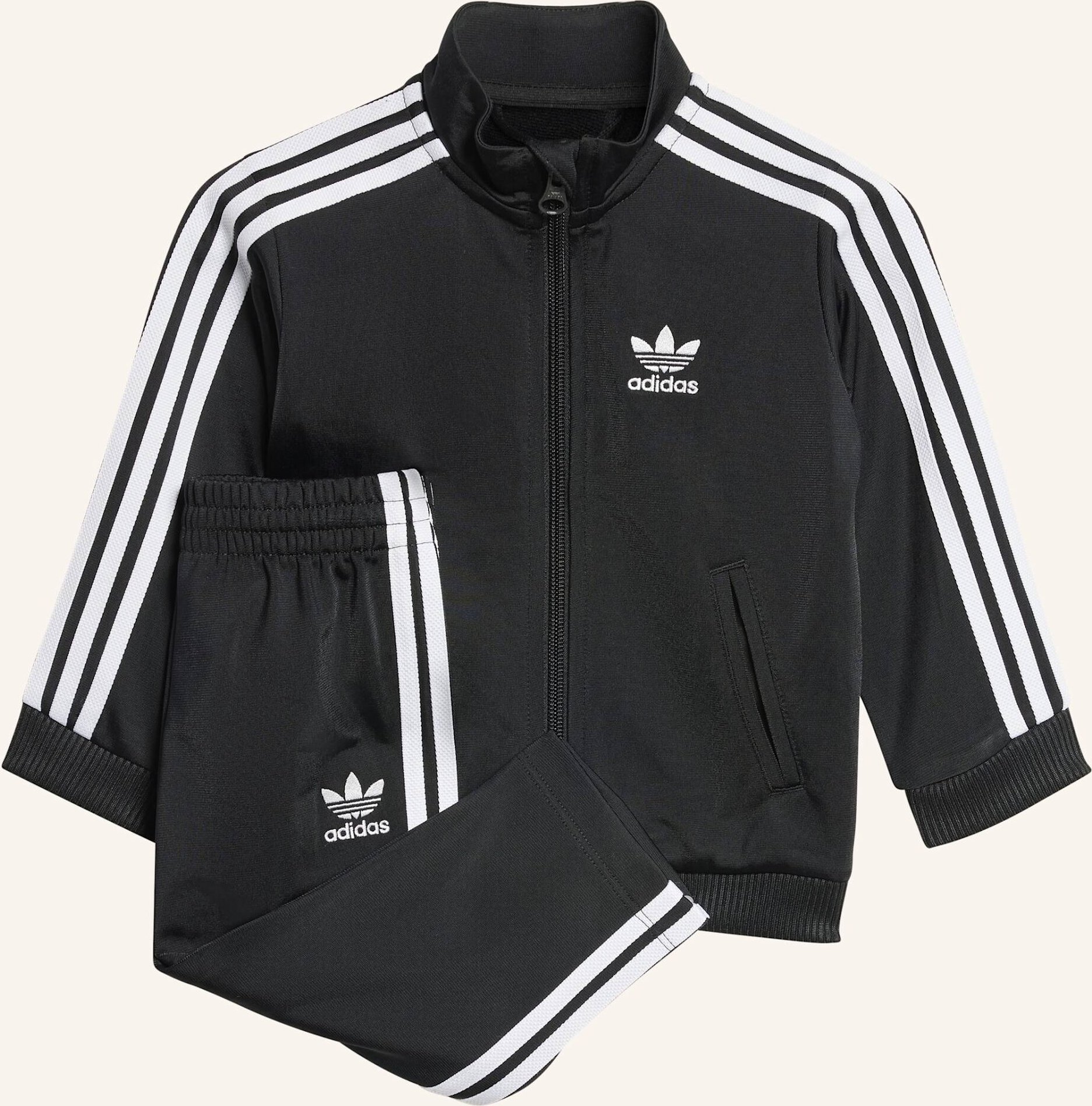 Thumbnail - Adidas Originals Adicolor Firebird Kids Trainingsanzug schwarz