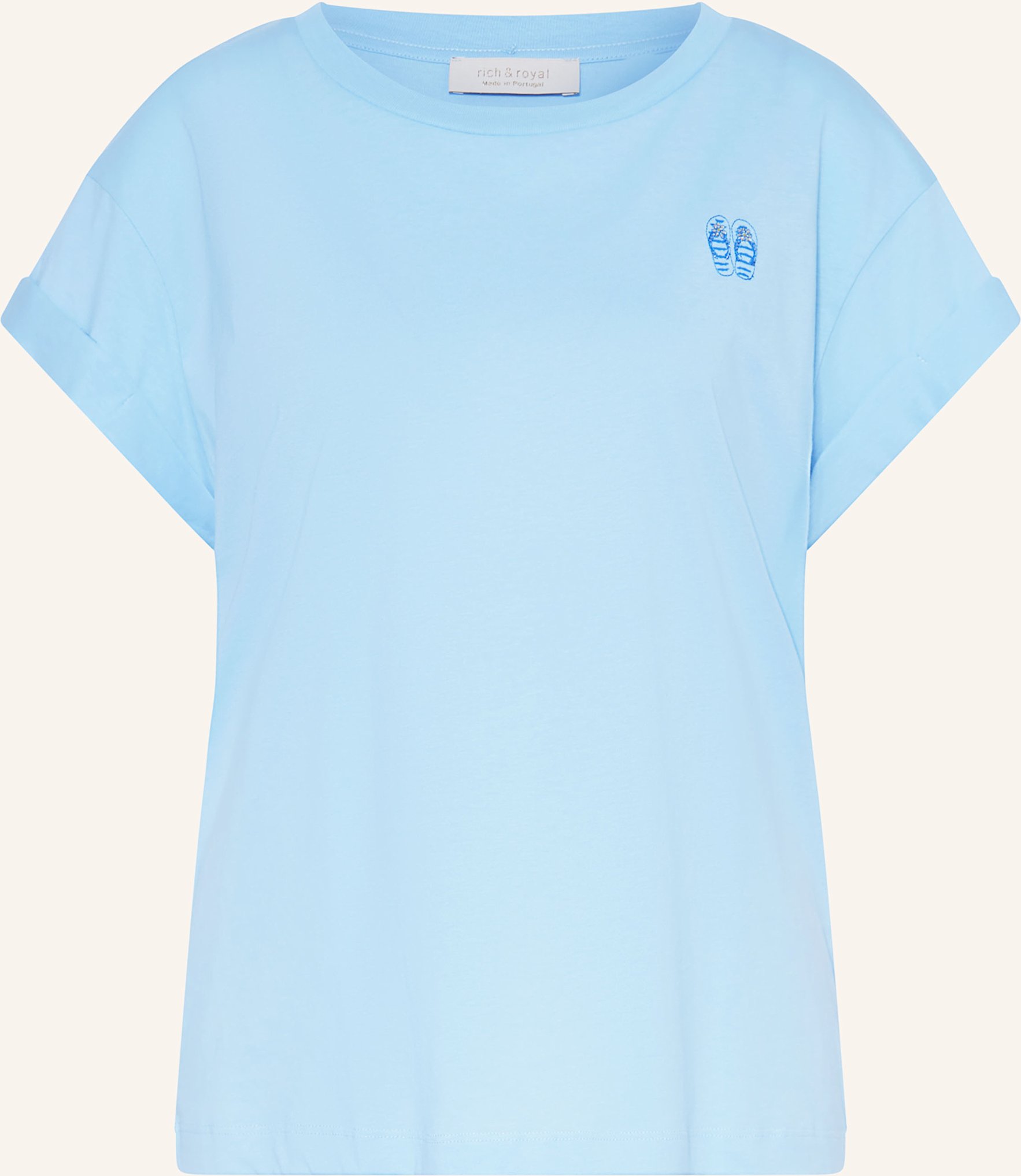 Thumbnail - Rich & Royal T-Shirt Mit Schmucksteinen blau