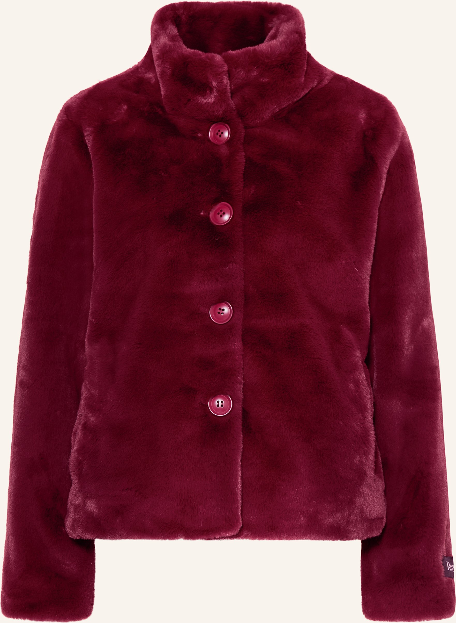 Rino & Pelle Kunstpelz-Jacke Vie rot