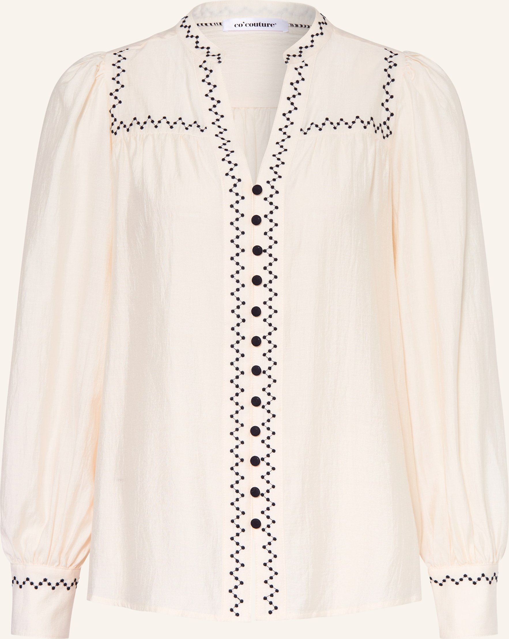 Co'couture Bluse Mit Stickereien weiss