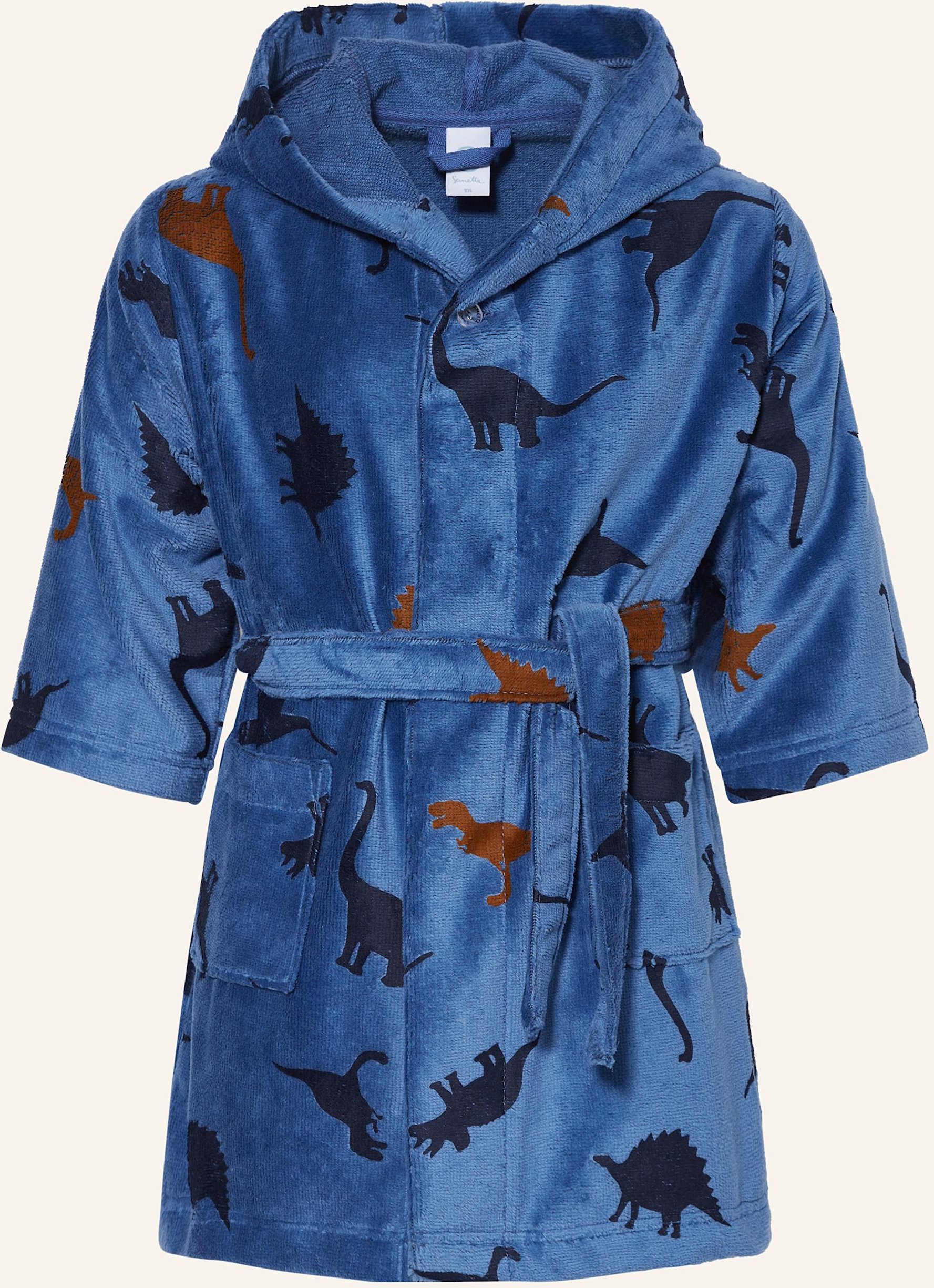 Sanetta Bademantel Mit Kapuze blau
