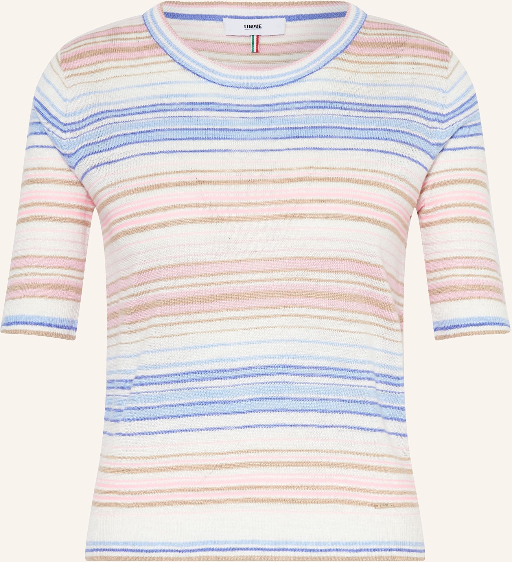 Cinque Strickshirt Cirosana Mit Leinen weiss