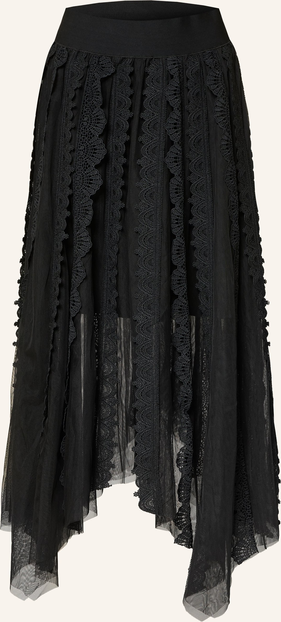 Allsaints Mesh-Rock Vashtie Mit Spitze schwarz