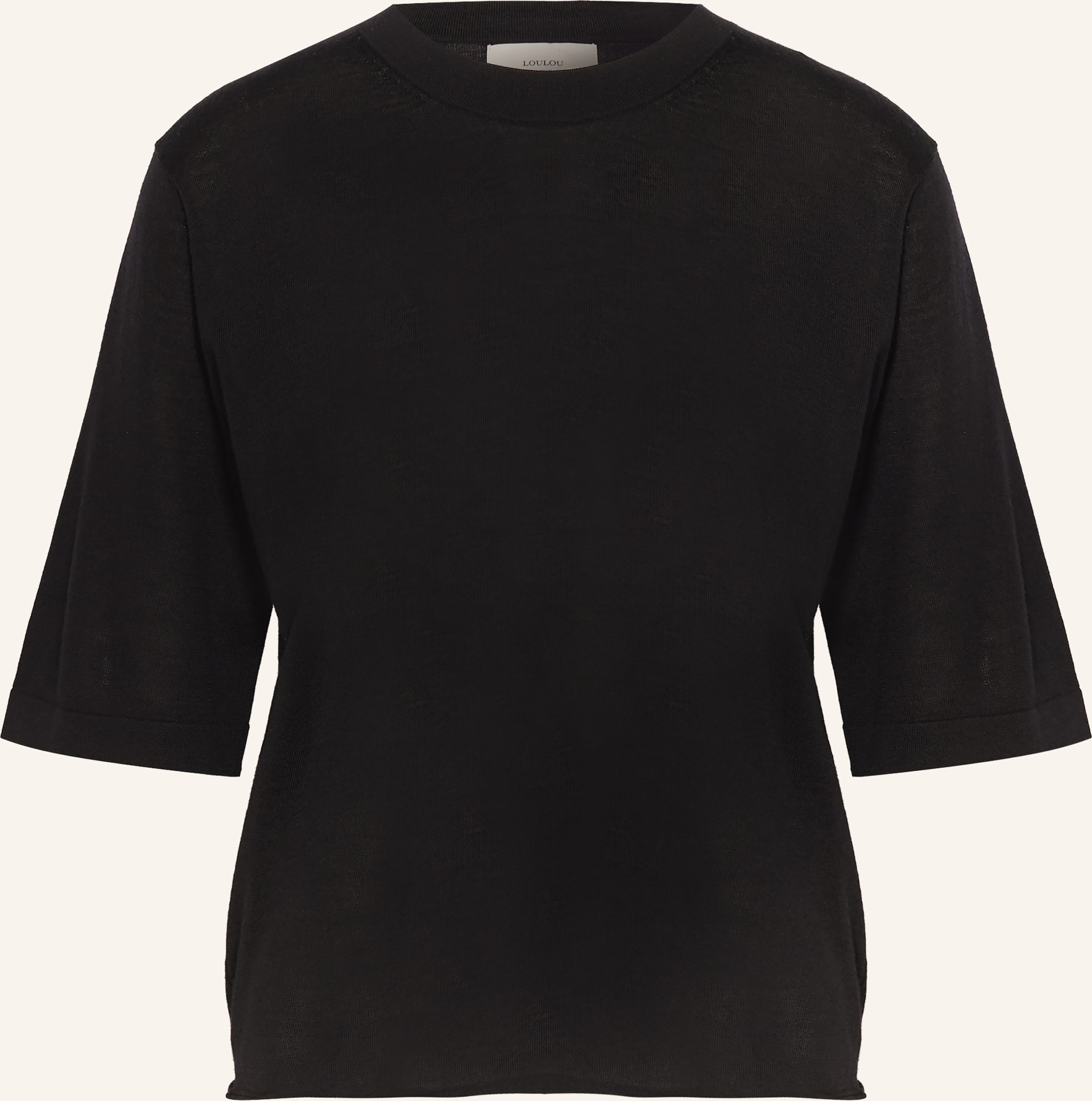 Loulou De Saison Strickshirt Nala Aus Cashmere schwarz