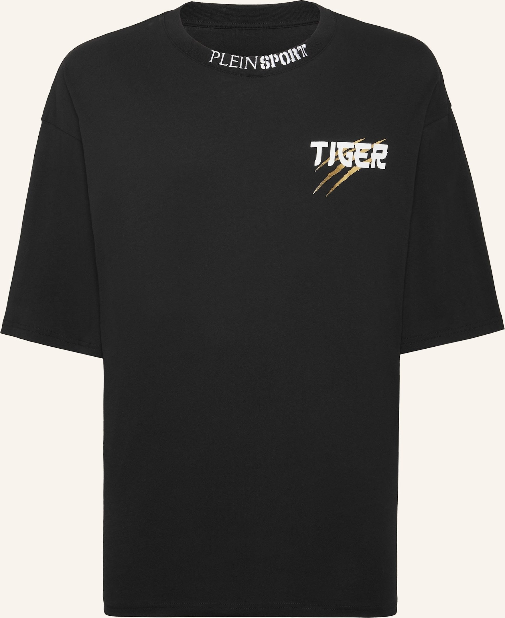 Plein Sport T-Shirt Rundhalsausschnitt Tiger Tokyo schwarz