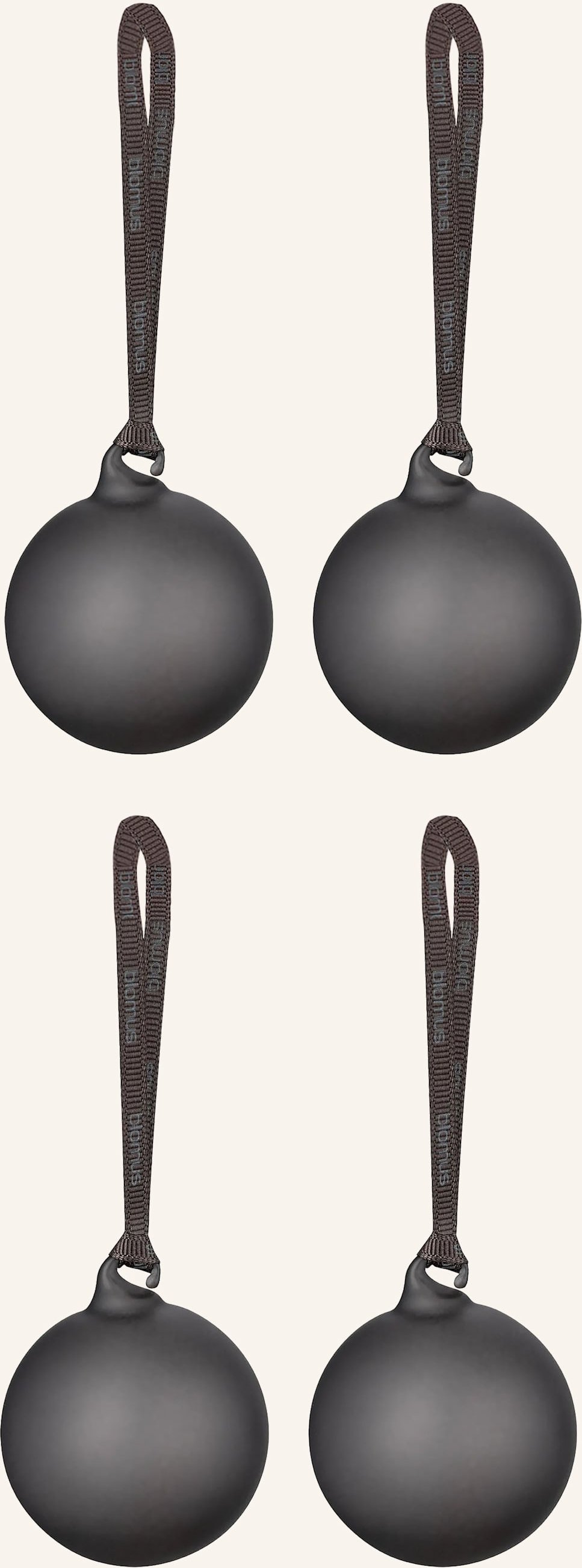 Blomus 4er-Set Weihnachtskugeln Juhla schwarz