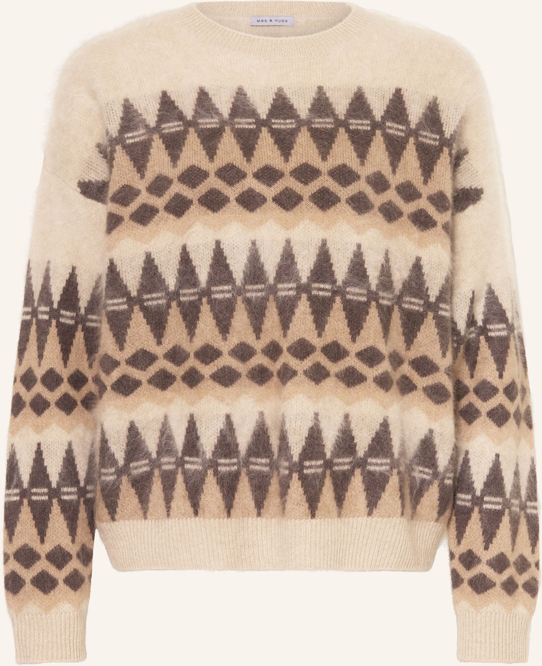 Mrs & Hugs Cashmere-Pullover beige