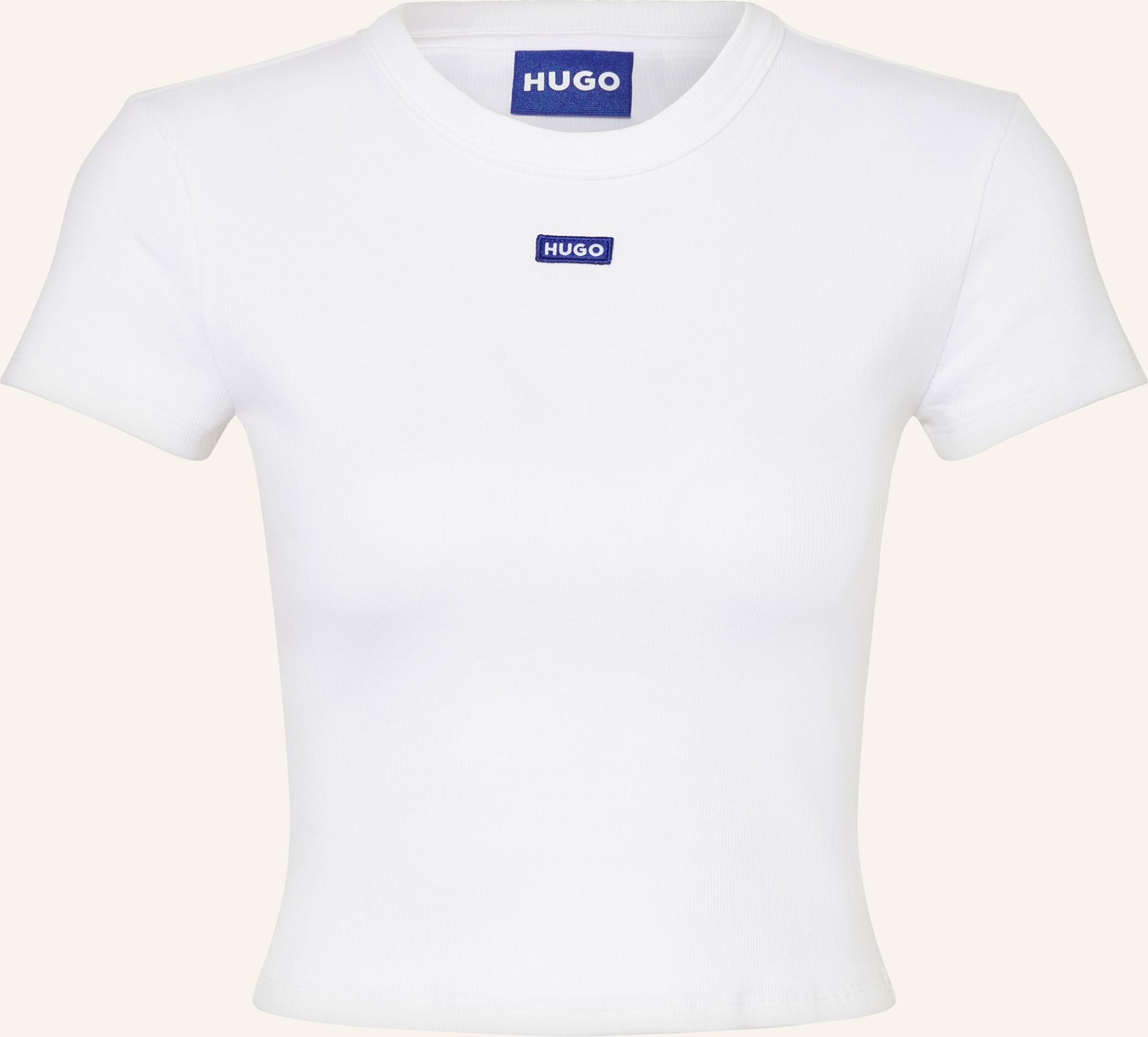 Hugo Blue Cropped-Shirt weiss