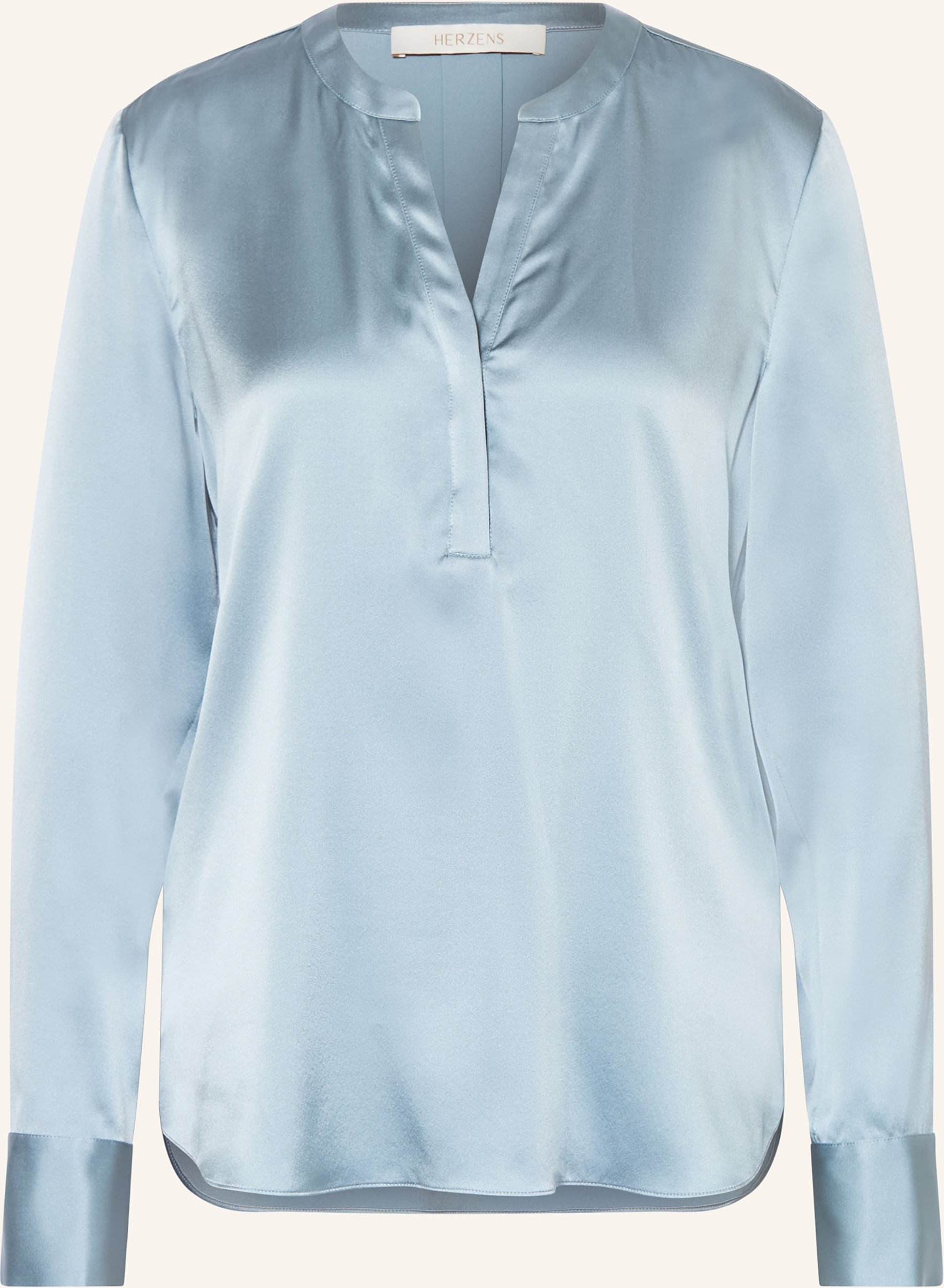 Herzens Blusenshirt Aus Seide blau