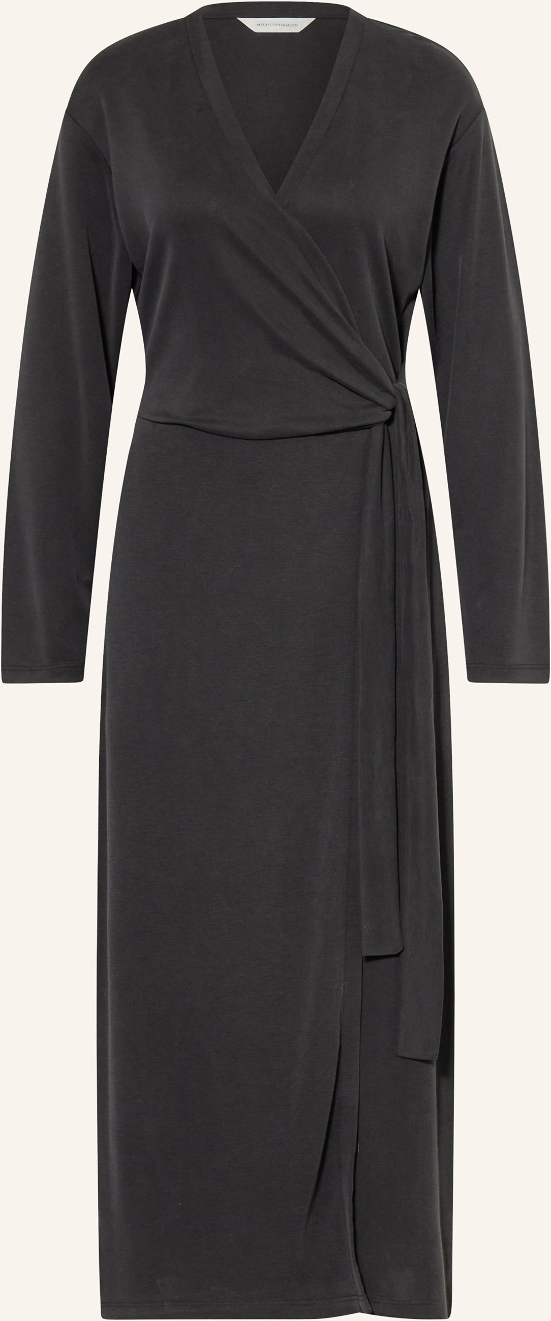 Thumbnail - Msch Copenhagen Jerseykleid Mschadelona Lynette In Wickeloptik schwarz