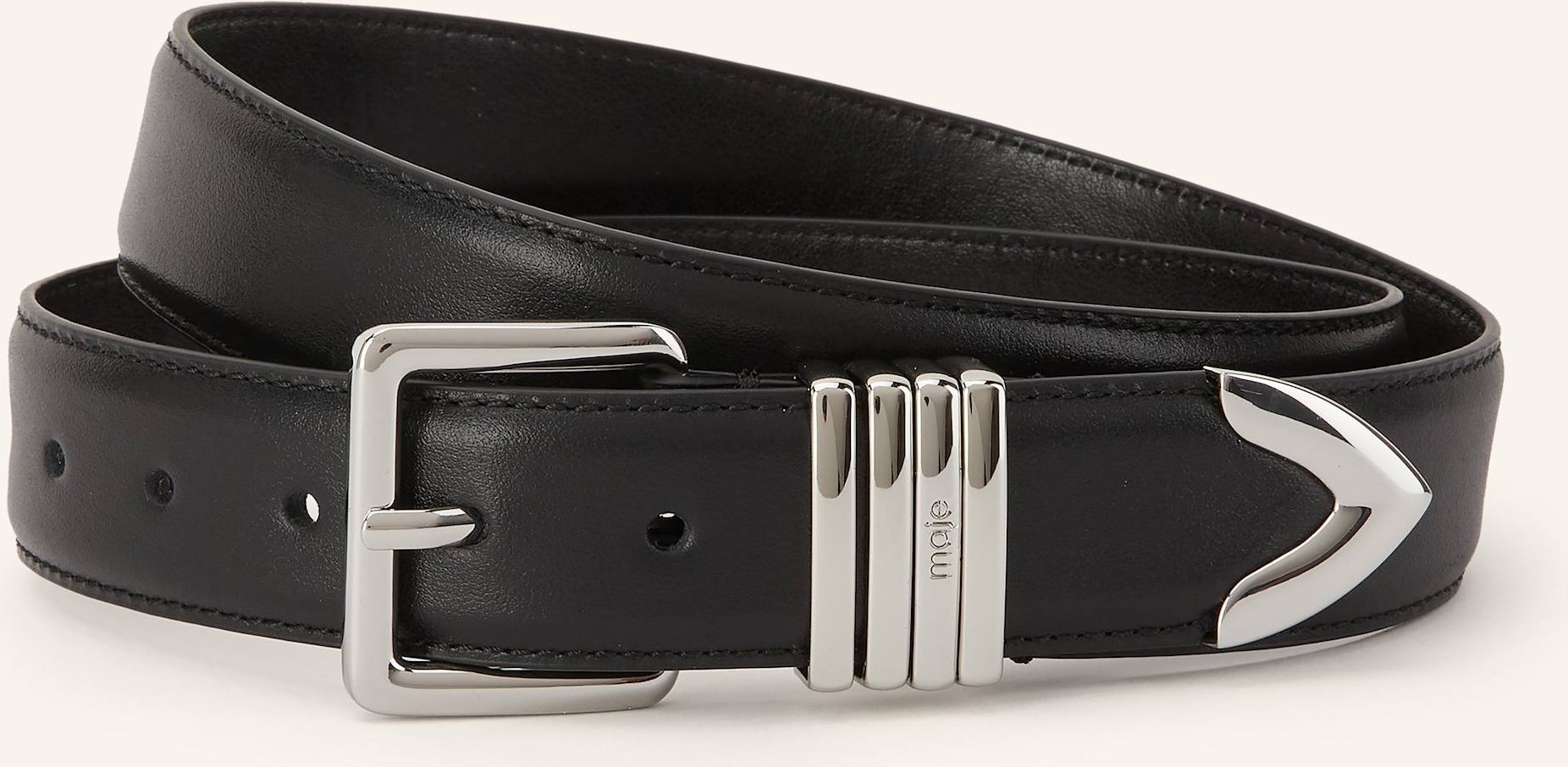 Maje Ledergürtel schwarz