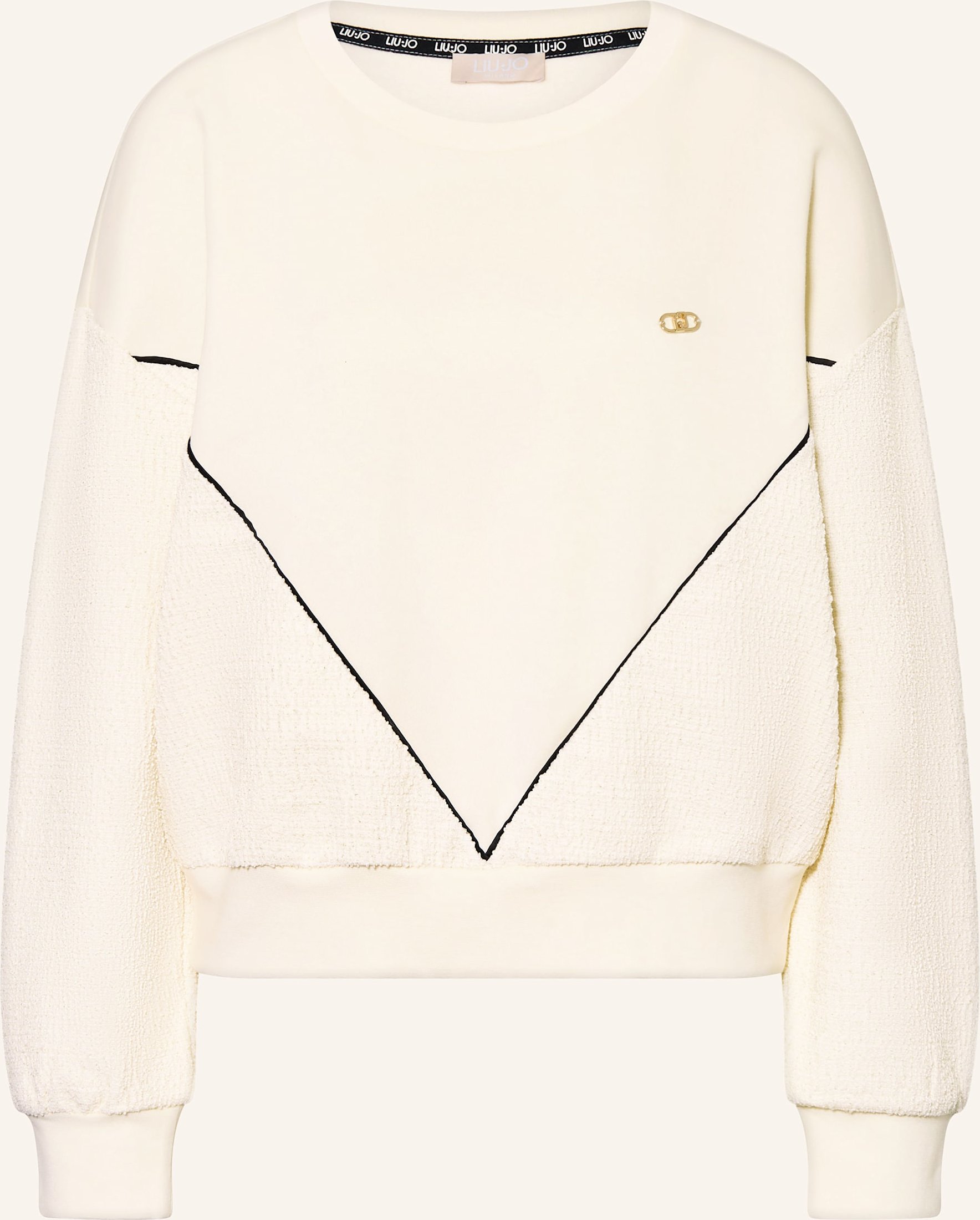 Liu Jo Sweatshirt Mit Glitzergarn weiss