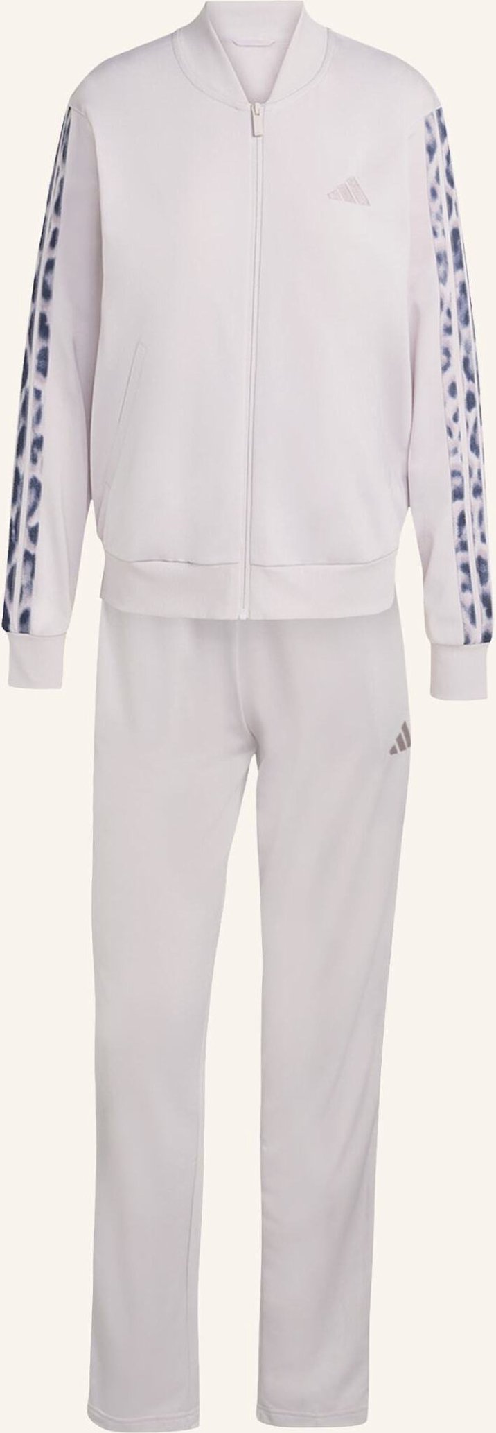Adidas 3-Streifen Trainingsanzug Mit Leopardenmuster lila