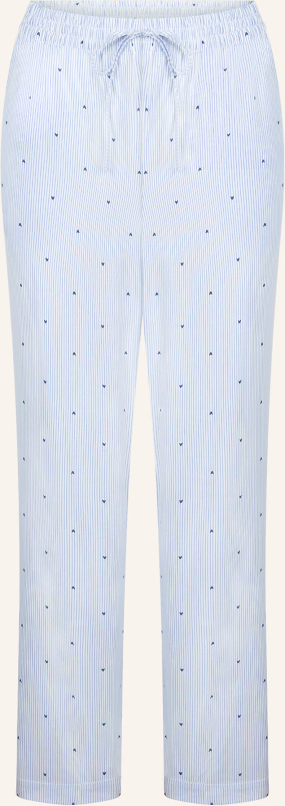 Hunkemöller Schlafhose Cotton Stripe Heart blau