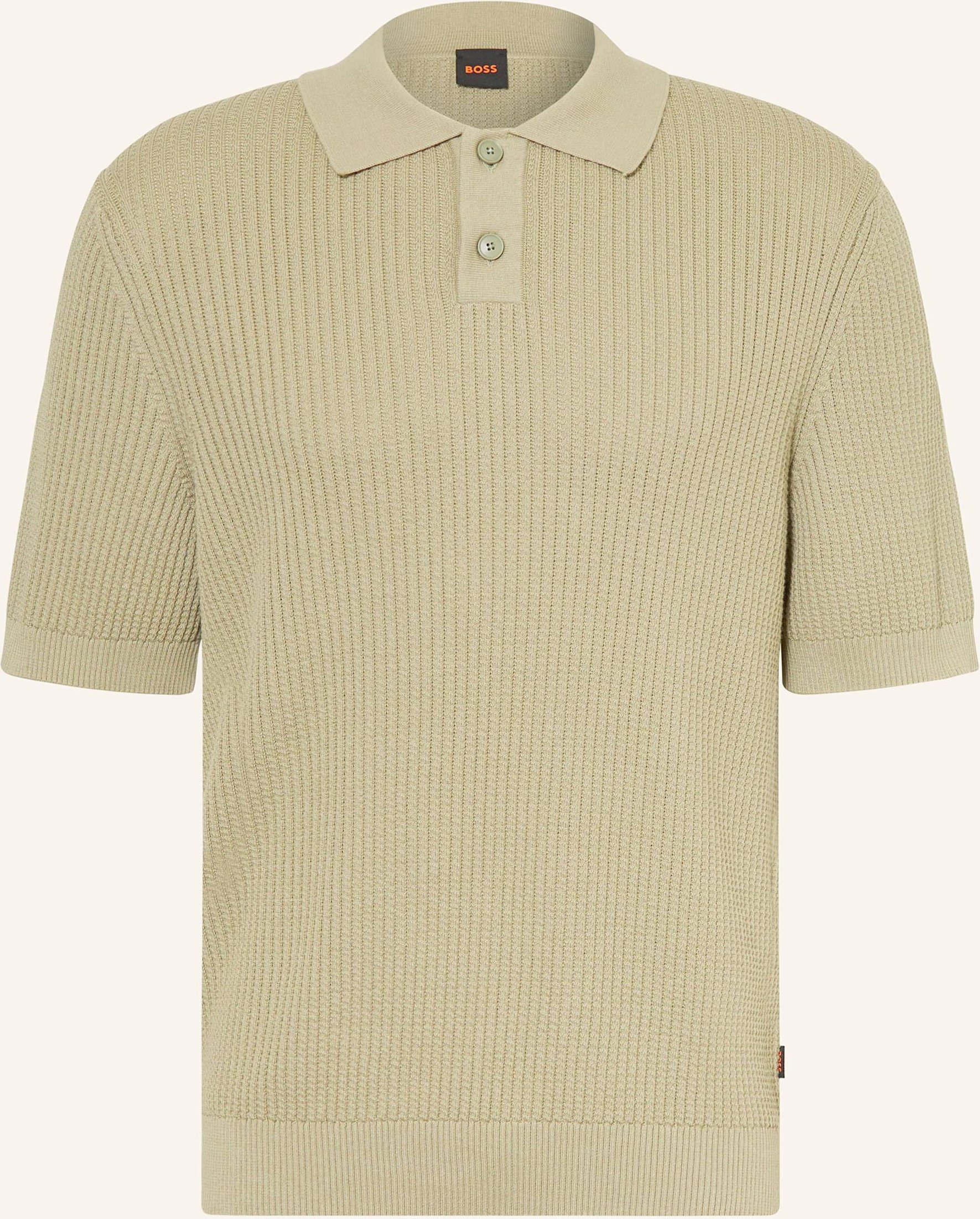 Boss Strick-Poloshirt Akoppo Regular Fit gruen