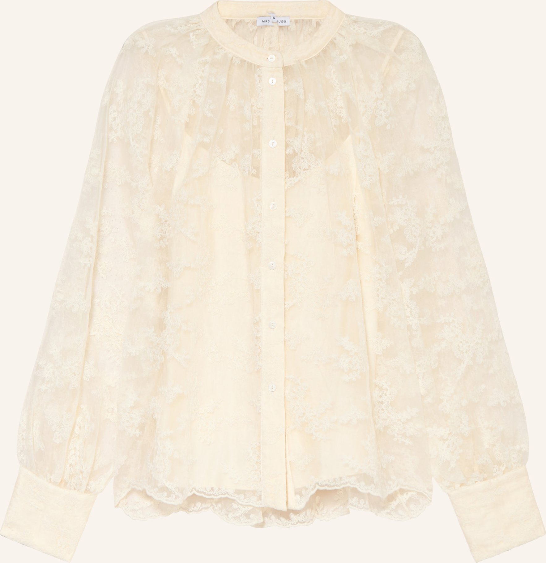 Mrs & Hugs Bluse Aus Spitze weiss