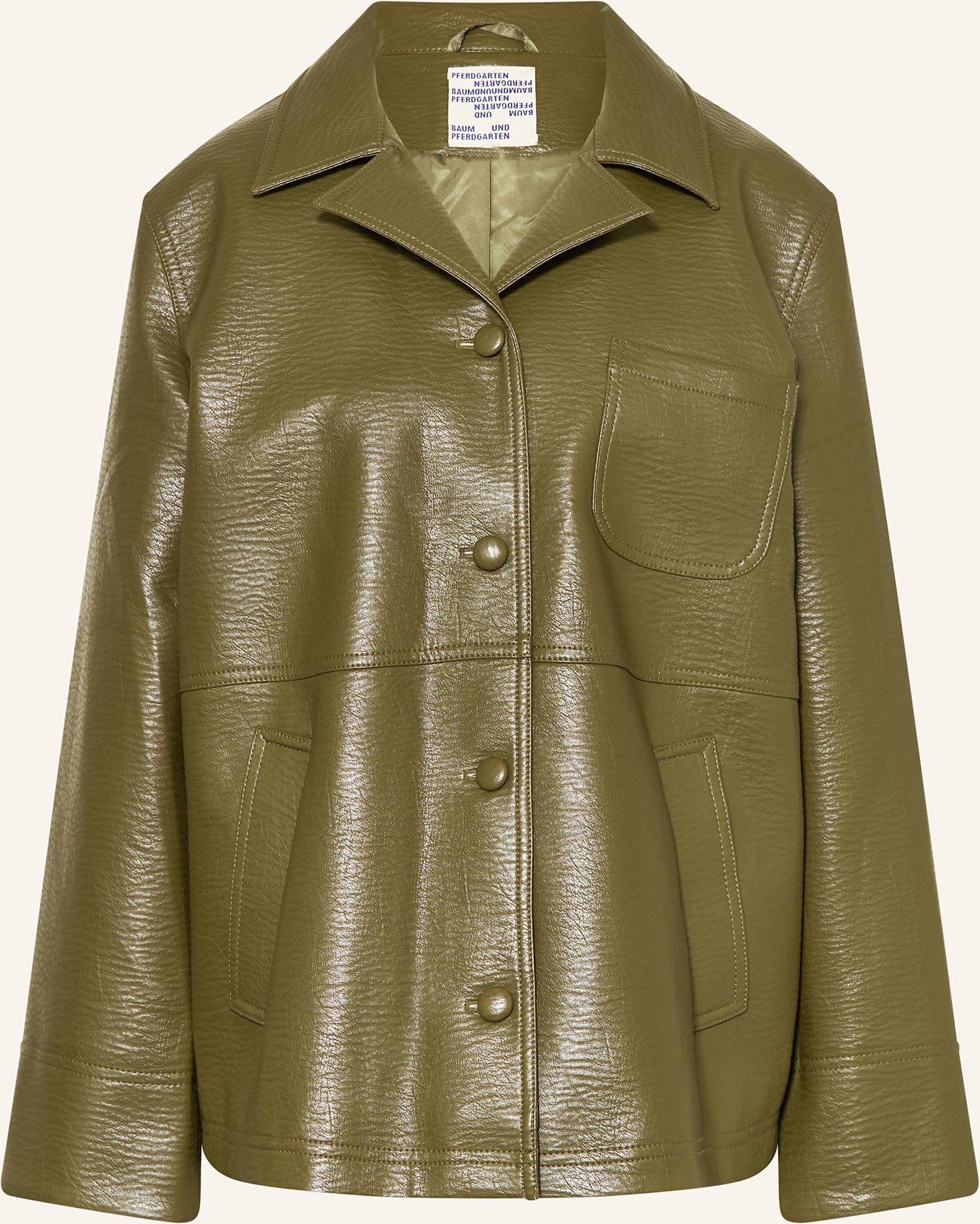 Thumbnail - Baum Und Pferdgarten Jacke Beah In Lederoptik gruen