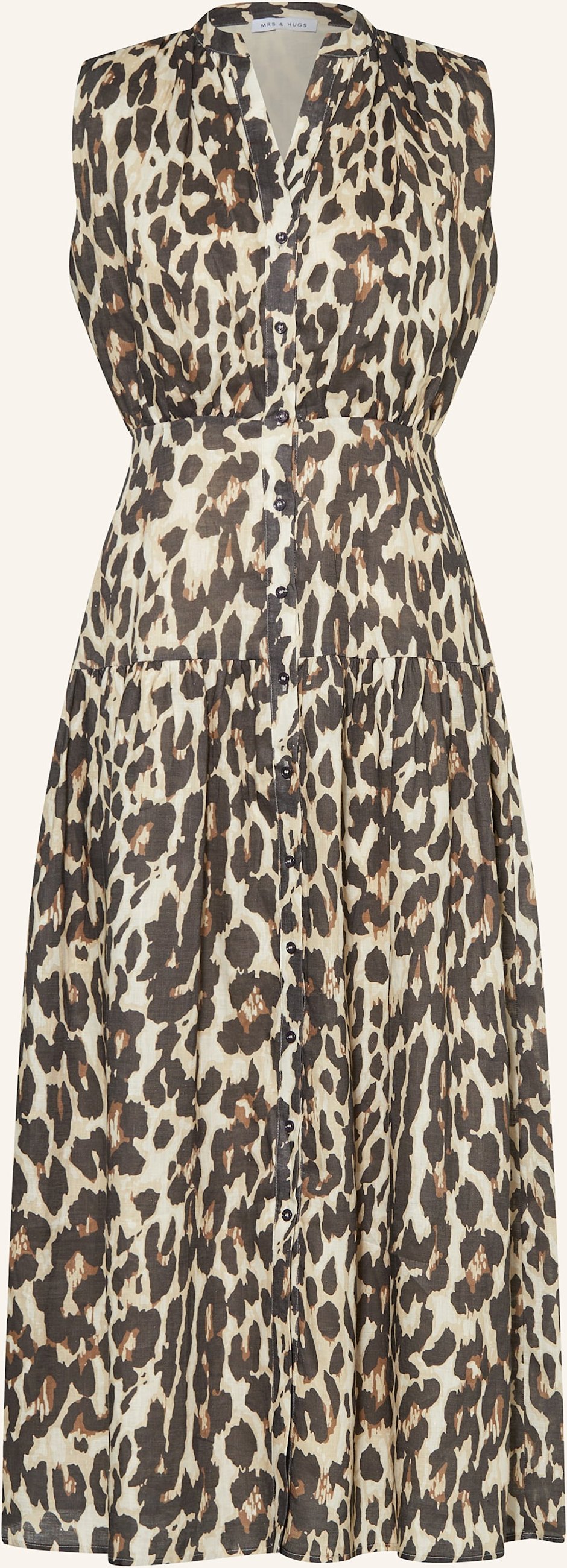 Mrs & Hugs Leinenkleid braun