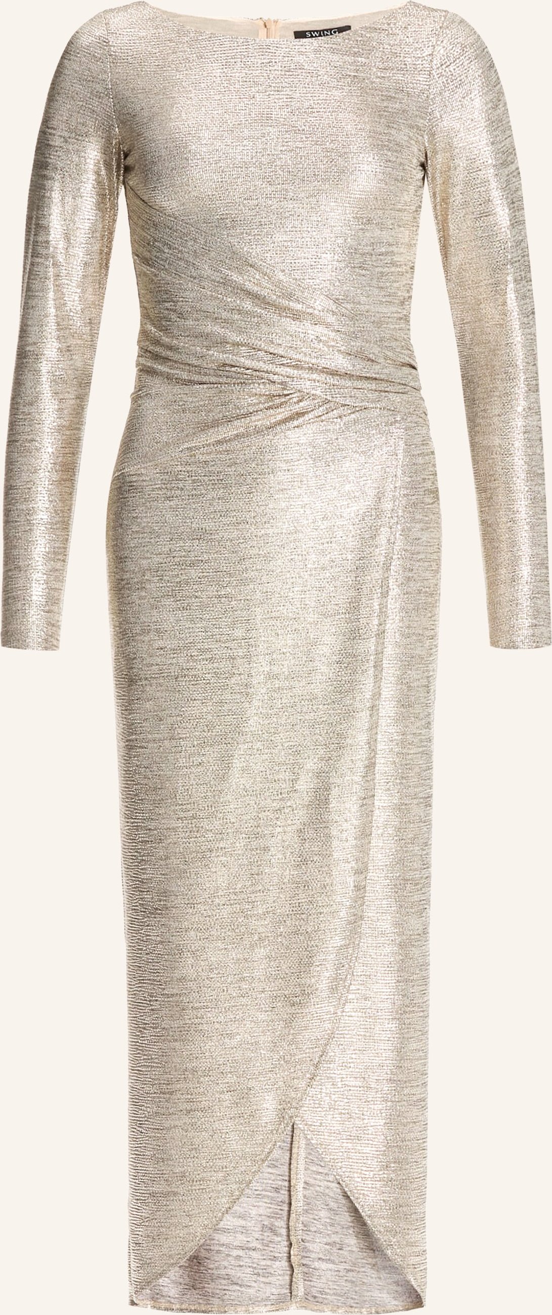 Swing Abendkleid In Wickeloptik gold