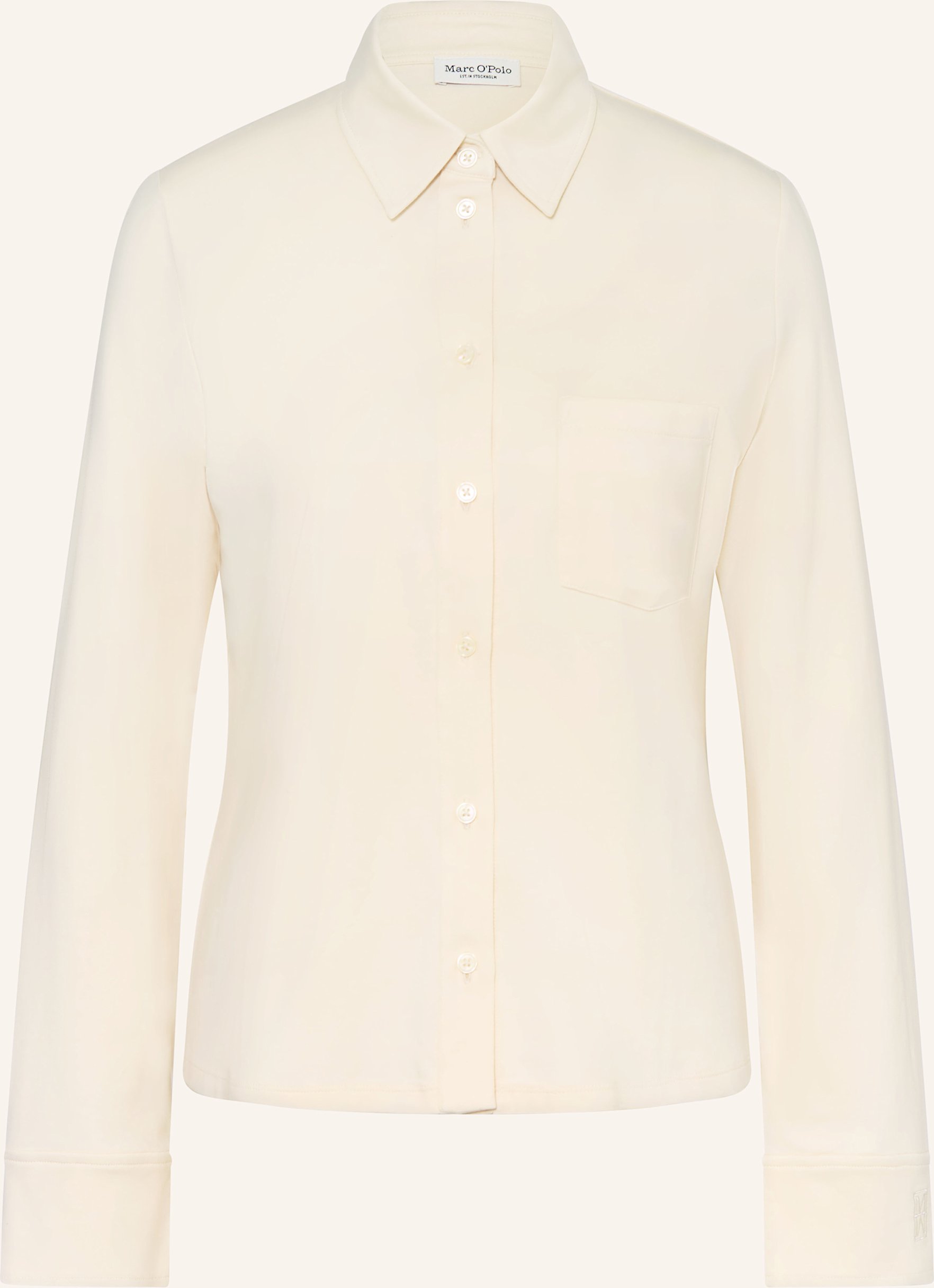 Marc O'polo Hemdbluse Aus Jersey weiss