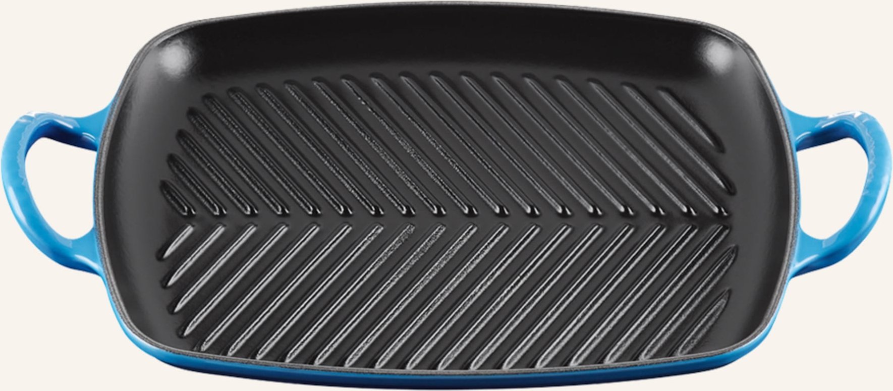 Le Creuset Grillplatte Signature blau