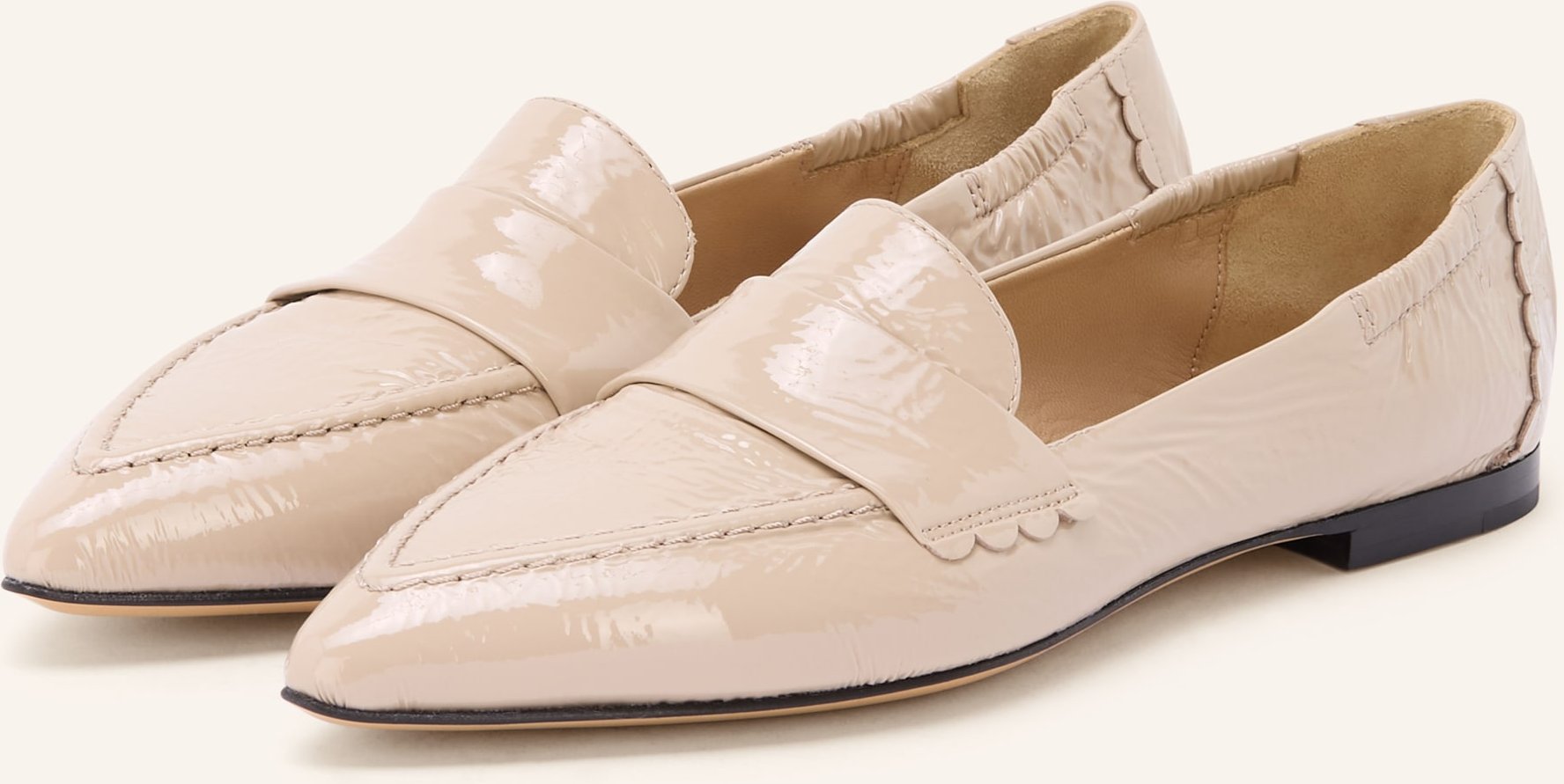 Pomme D'or Lack-Loafer Grace beige