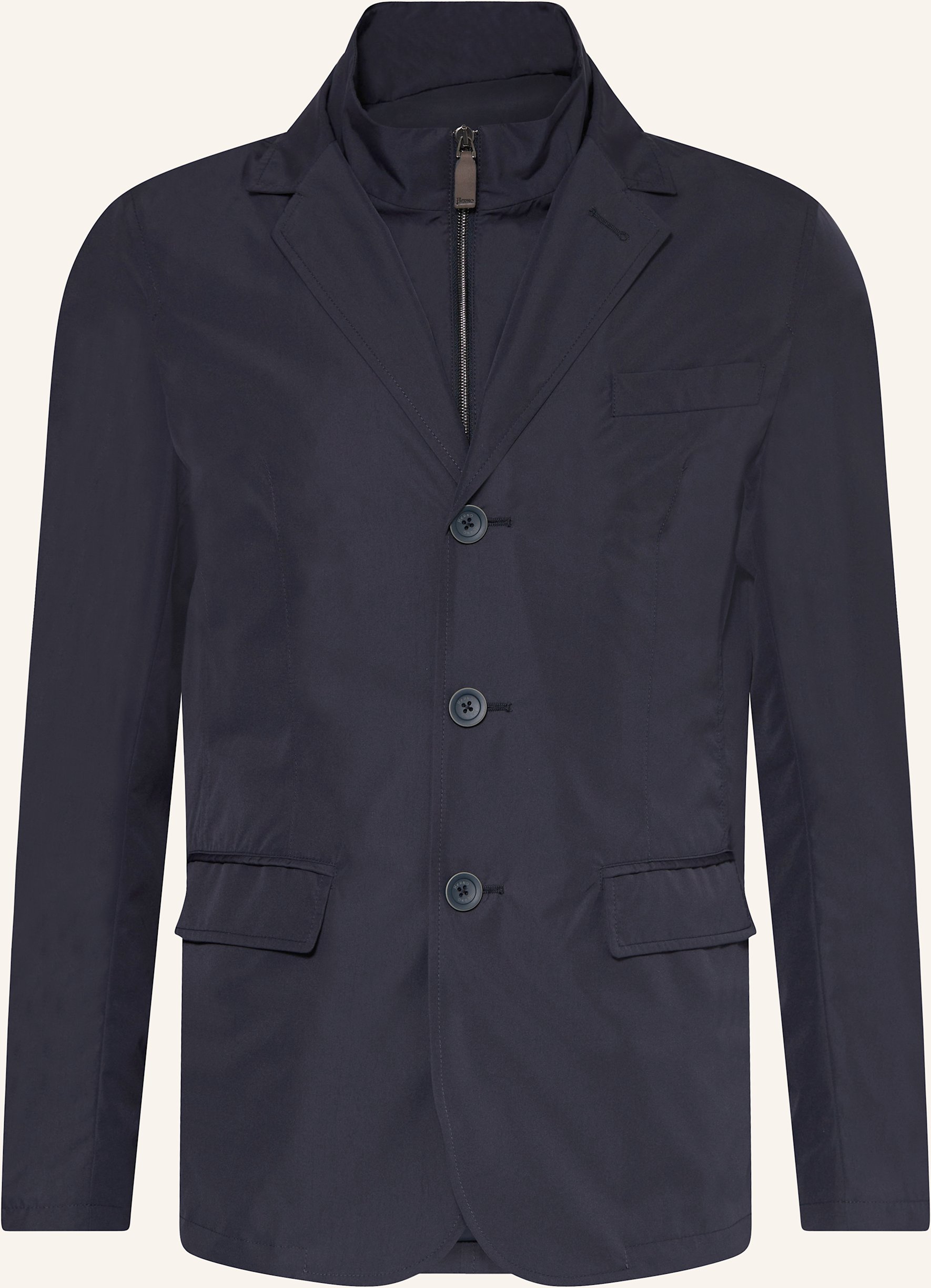 Herno Sakko Slim Fit Mit Herausnehmbarer Blende blau