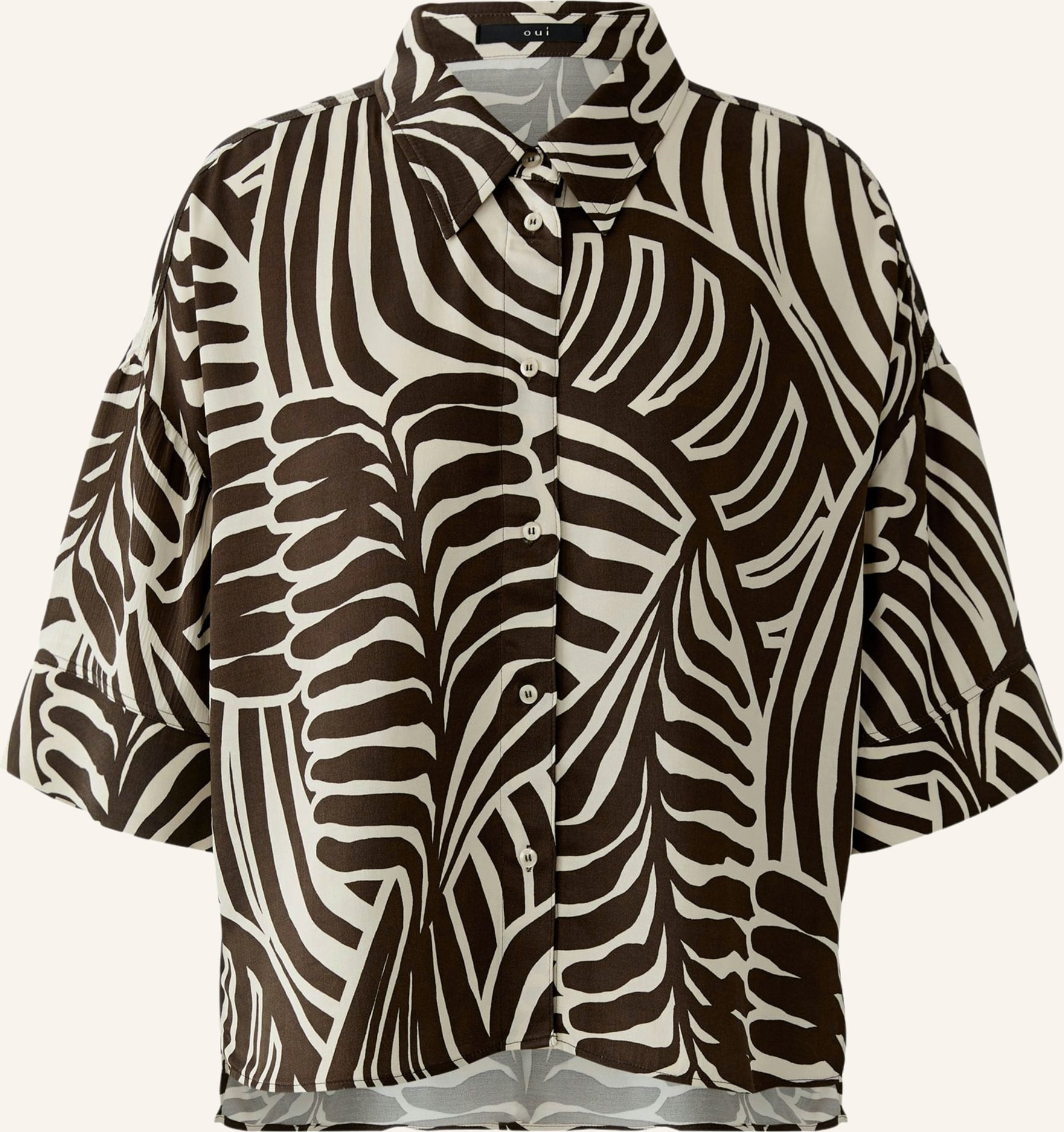 Oui Hemdbluse braun