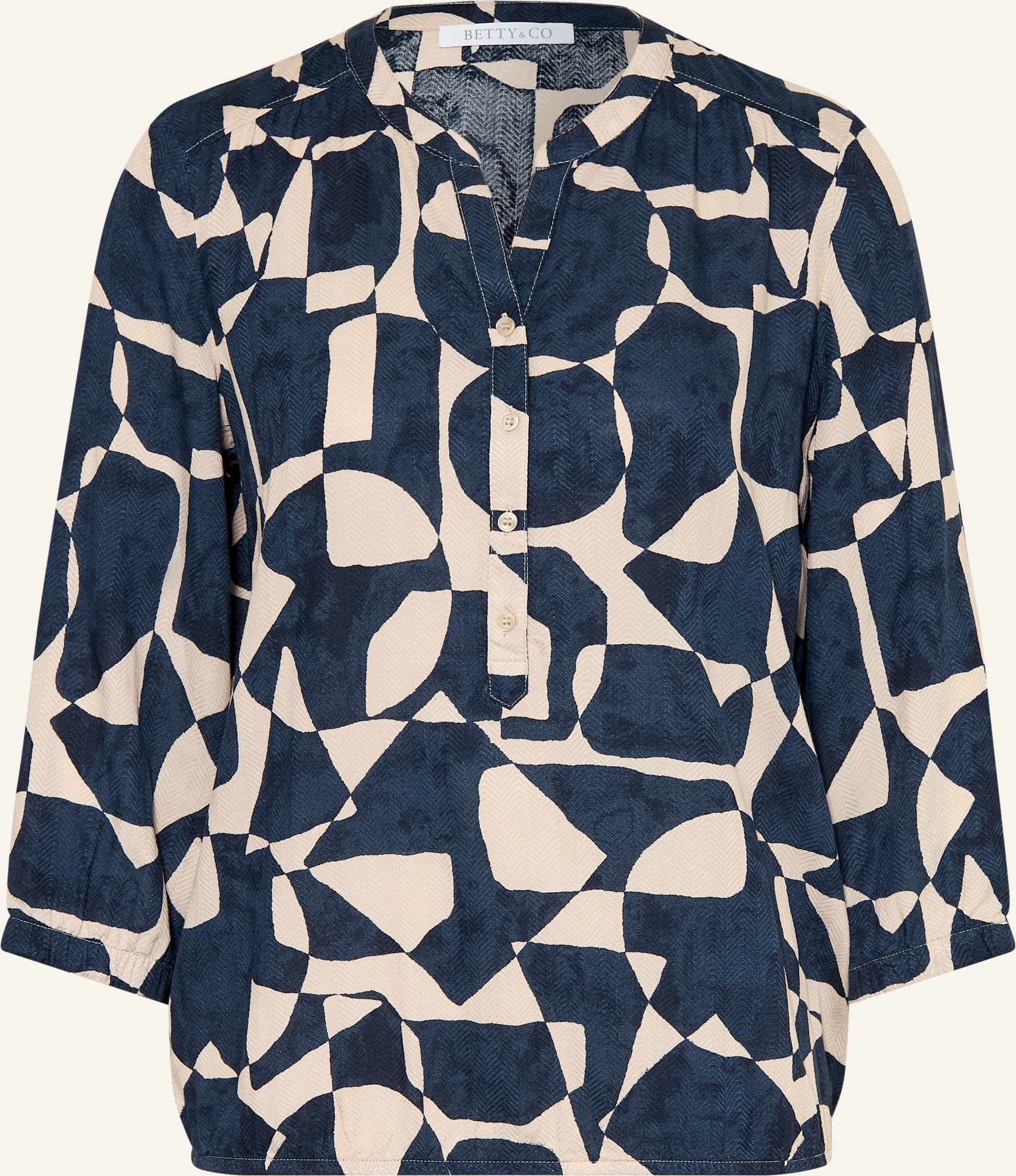 Betty&Co Blusenshirt Mit 3/4-Arm blau