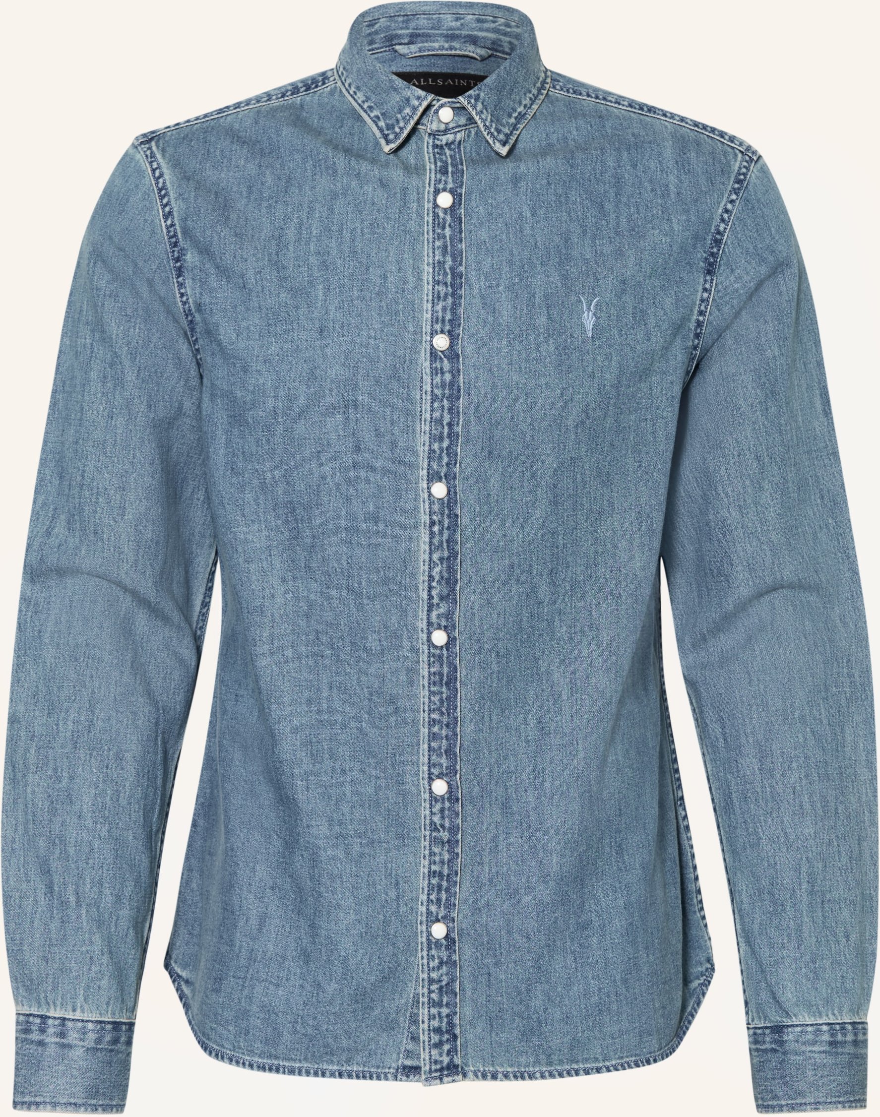 Allsaints Jeanshemd Gleason Slim Fit blau
