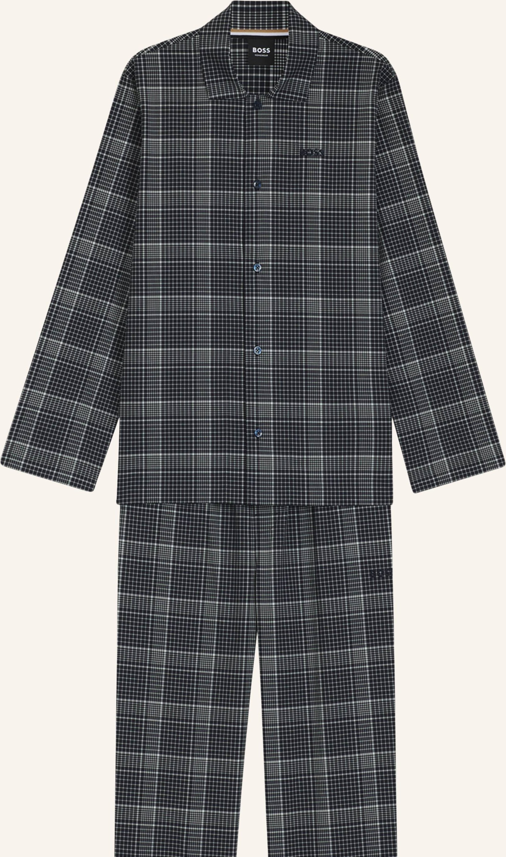 Thumbnail - Boss Pyjama-Set Chris Pattern Pyjama Regular Fit blau