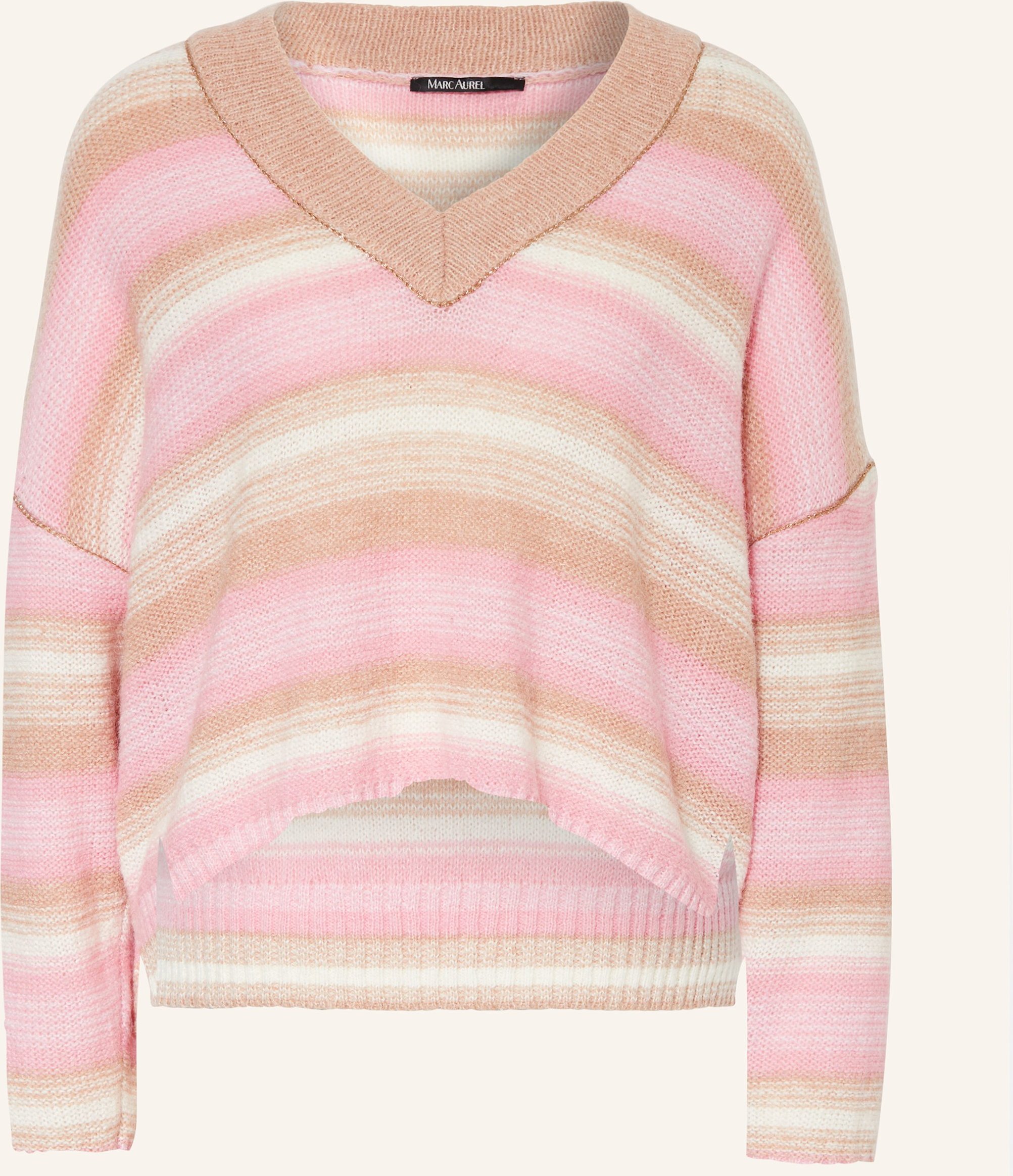 Thumbnail - Marc Aurel Pullover Mit Glitzergarn beige