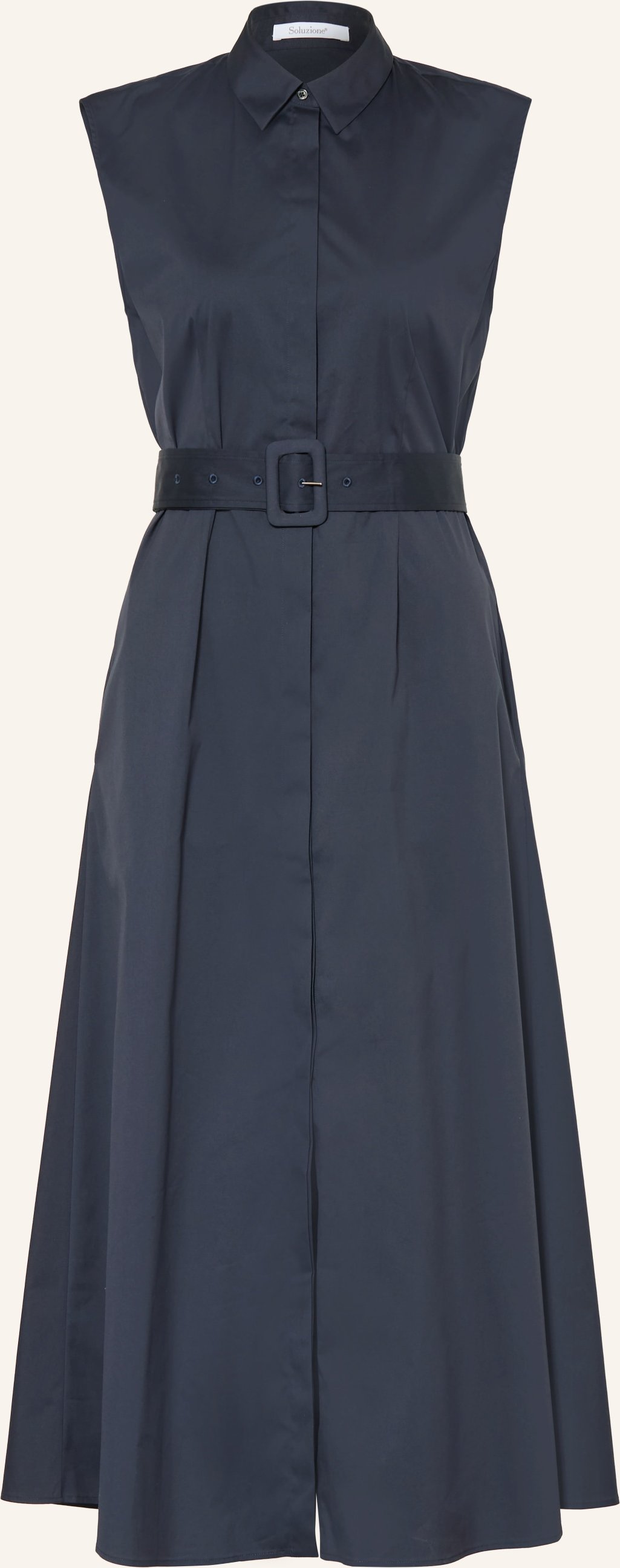 Soluzione Hemdblusenkleid blau