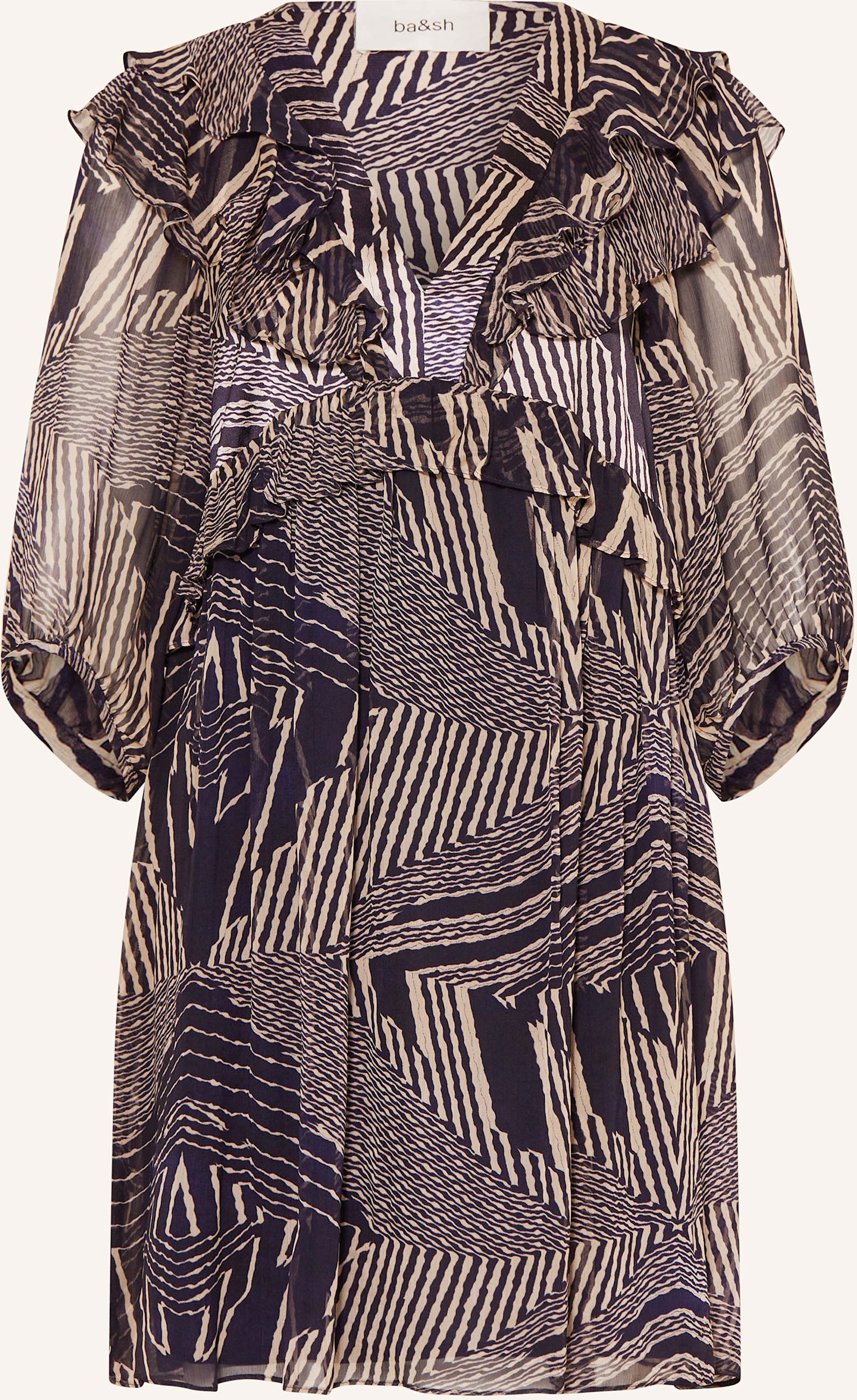 Ba&Sh Kleid Acacia Mit 3/4-Arm blau