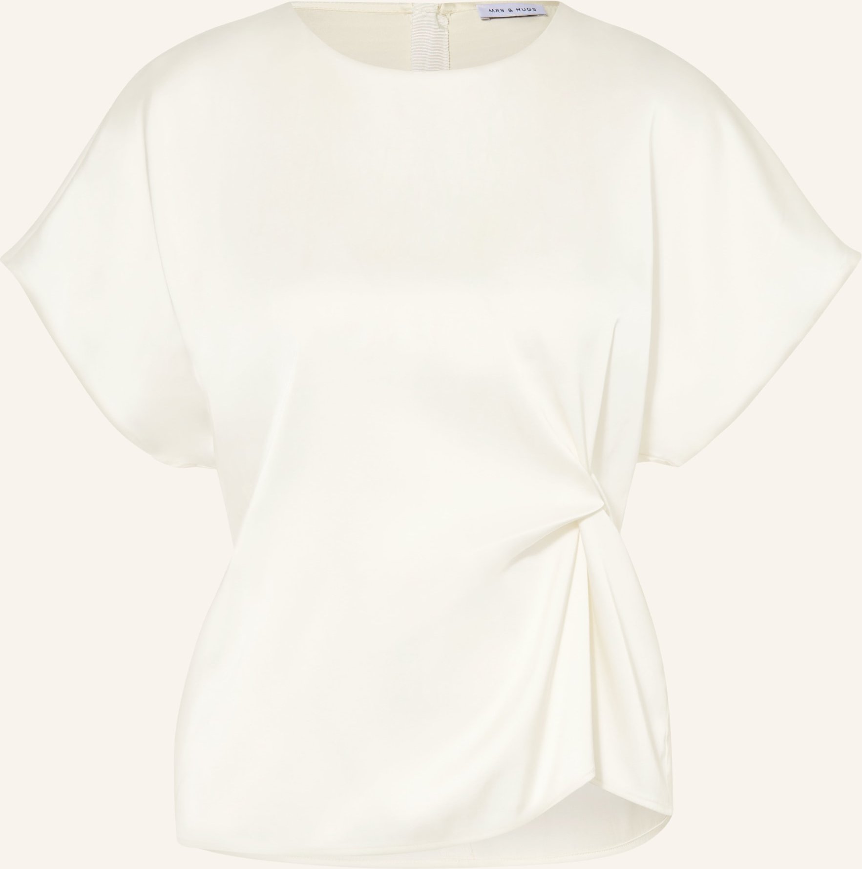 Mrs & Hugs Blusenshirt Aus Satin weiss