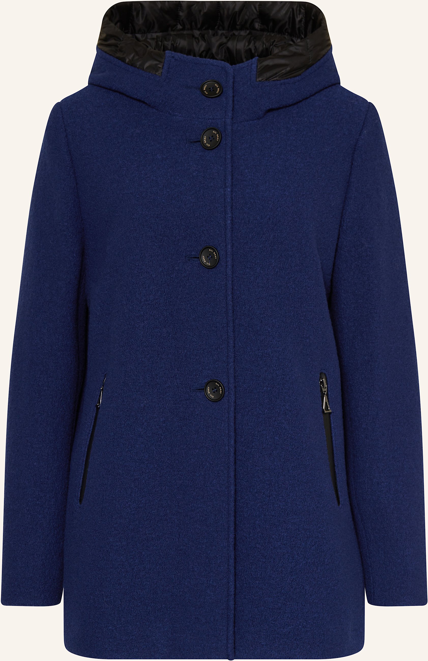 Gil Bret Bouclé-Jacke blau