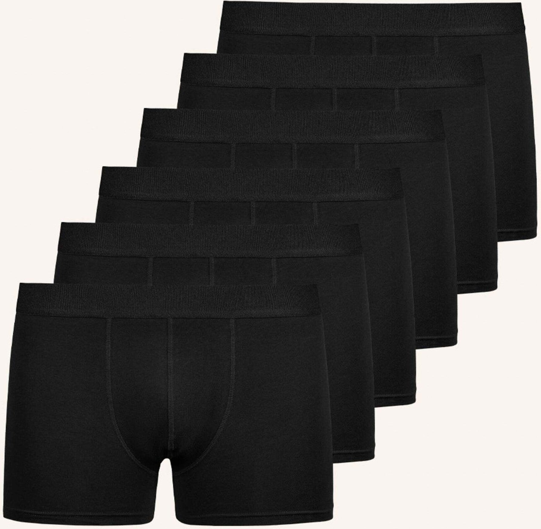 Snocks 6er-Pack Boxershorts Ohne Logo schwarz