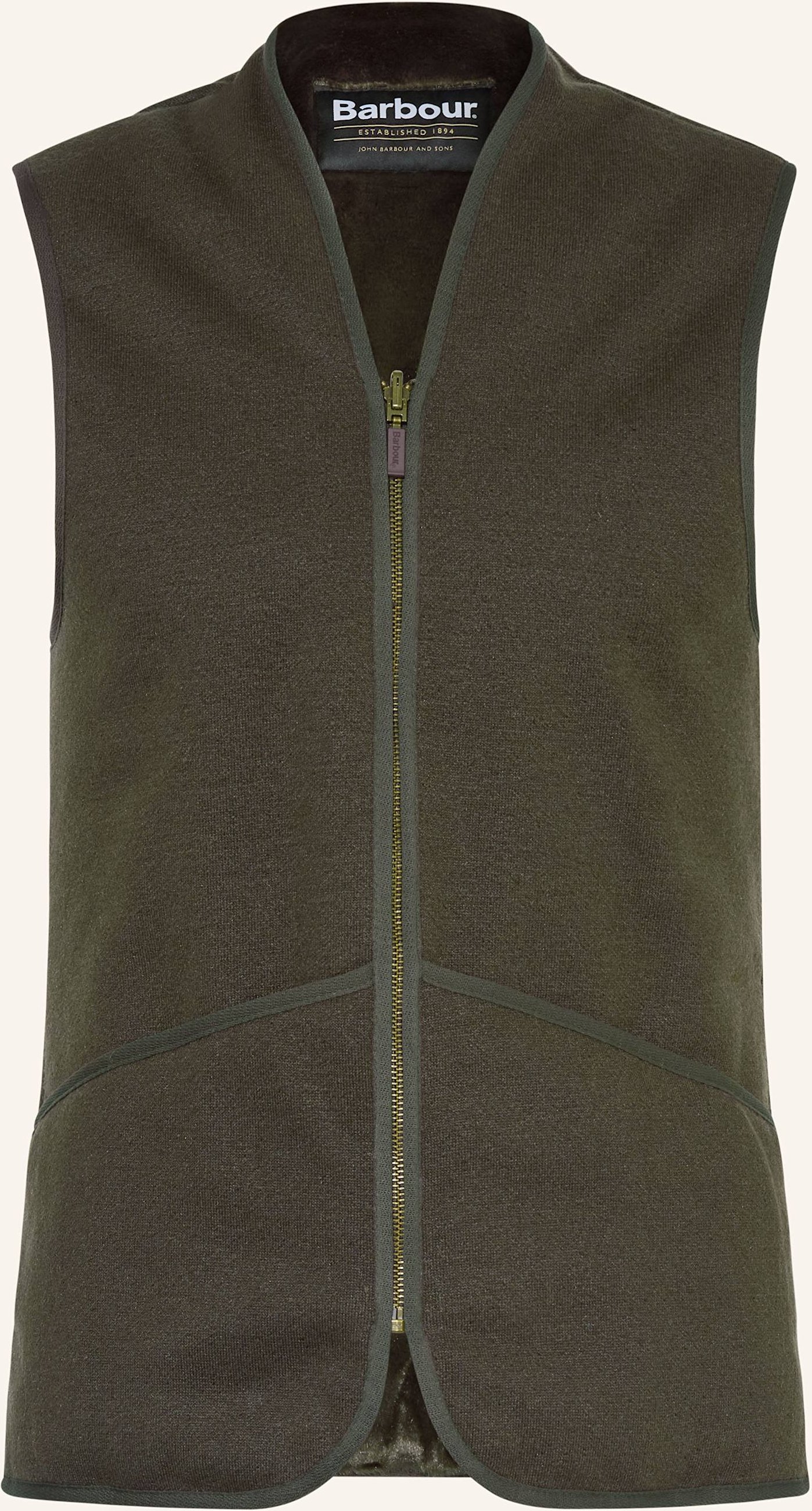 Barbour Weste Warm Pile gruen