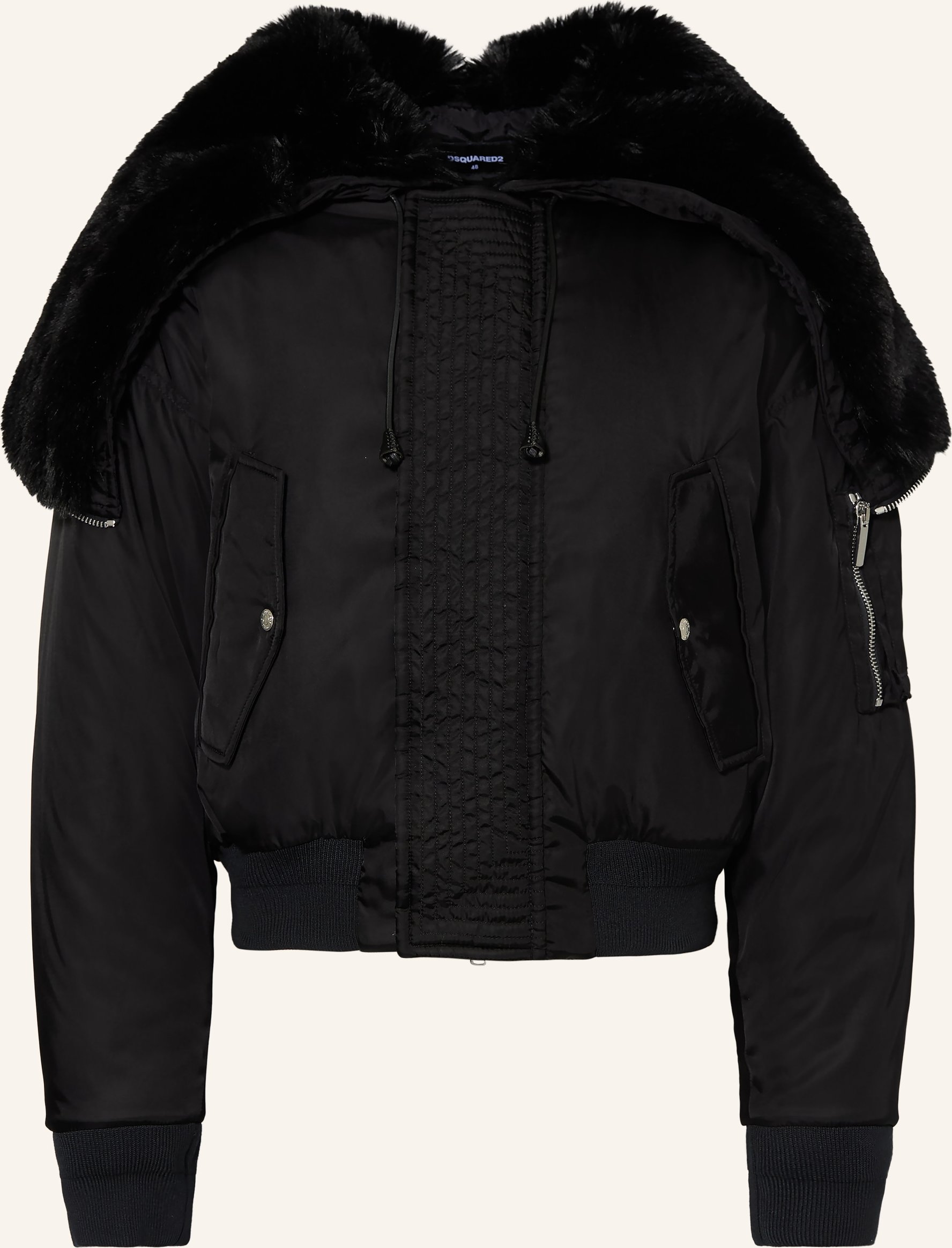 dsquared2 Jacke Mit Kunstfell schwarz