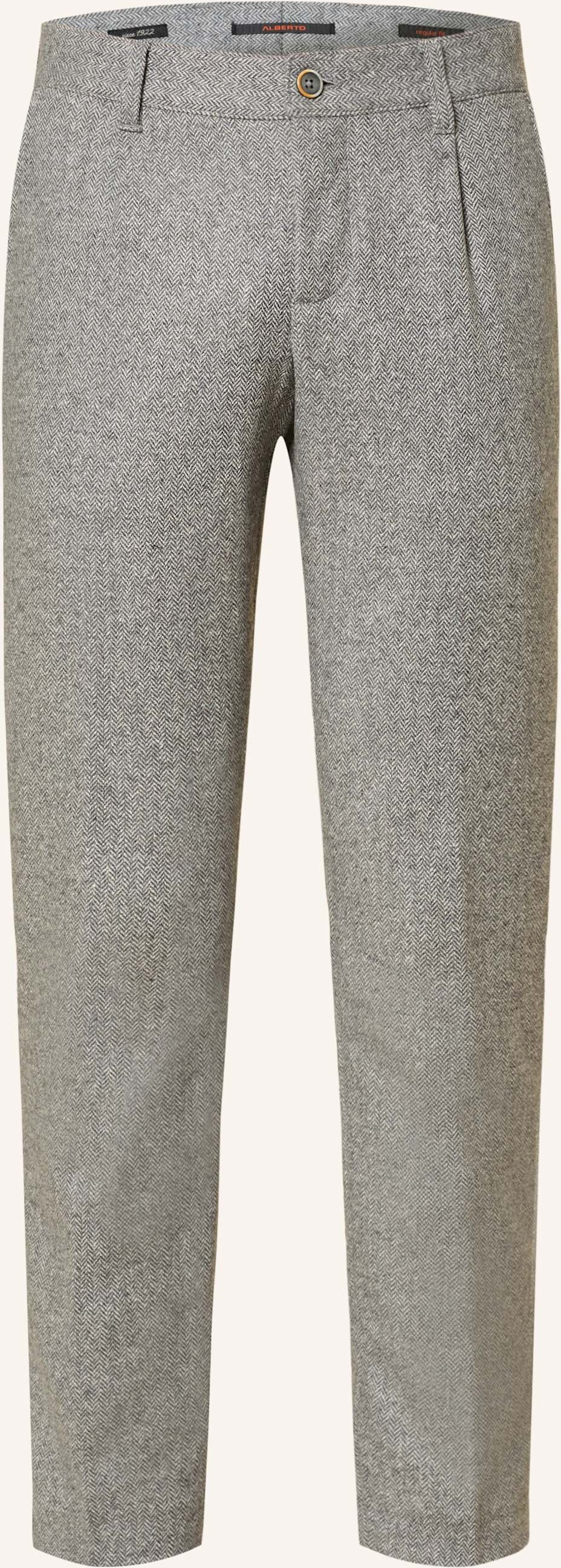 Thumbnail - Alberto Flanellhose Lou Regular Fit grau
