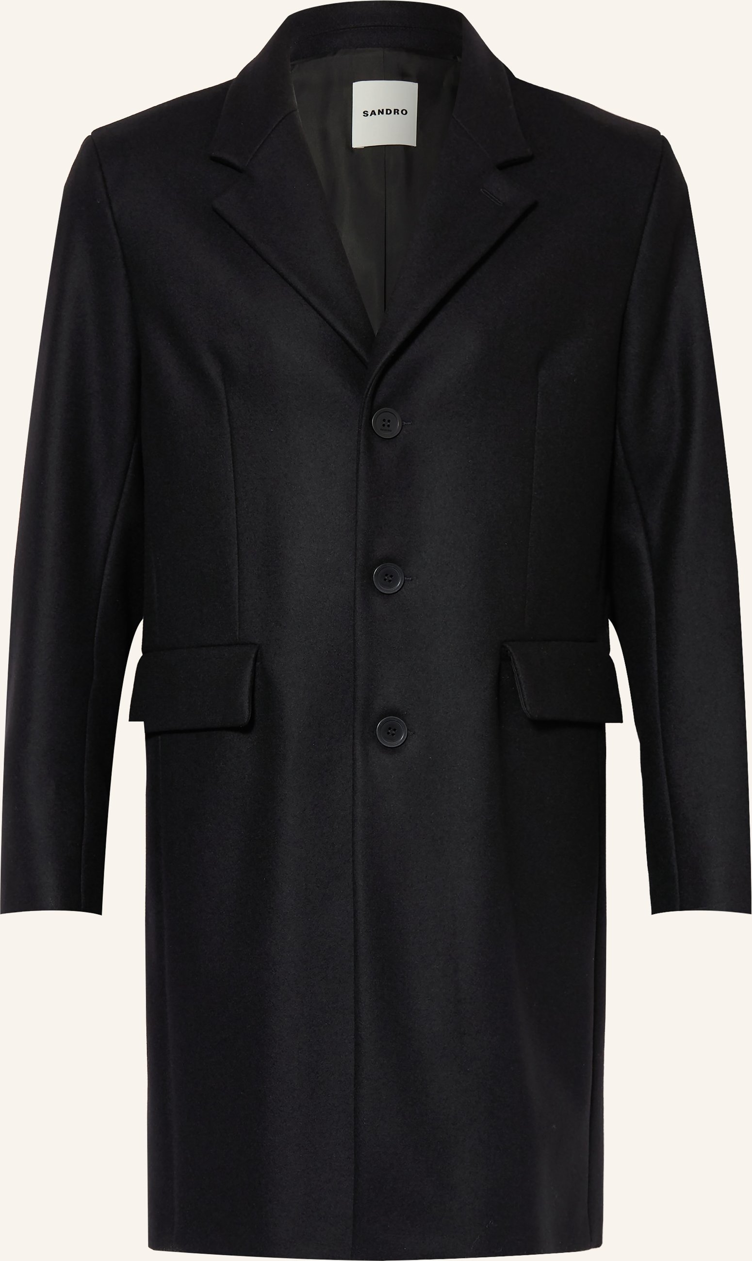 Sandro Wollmantel schwarz