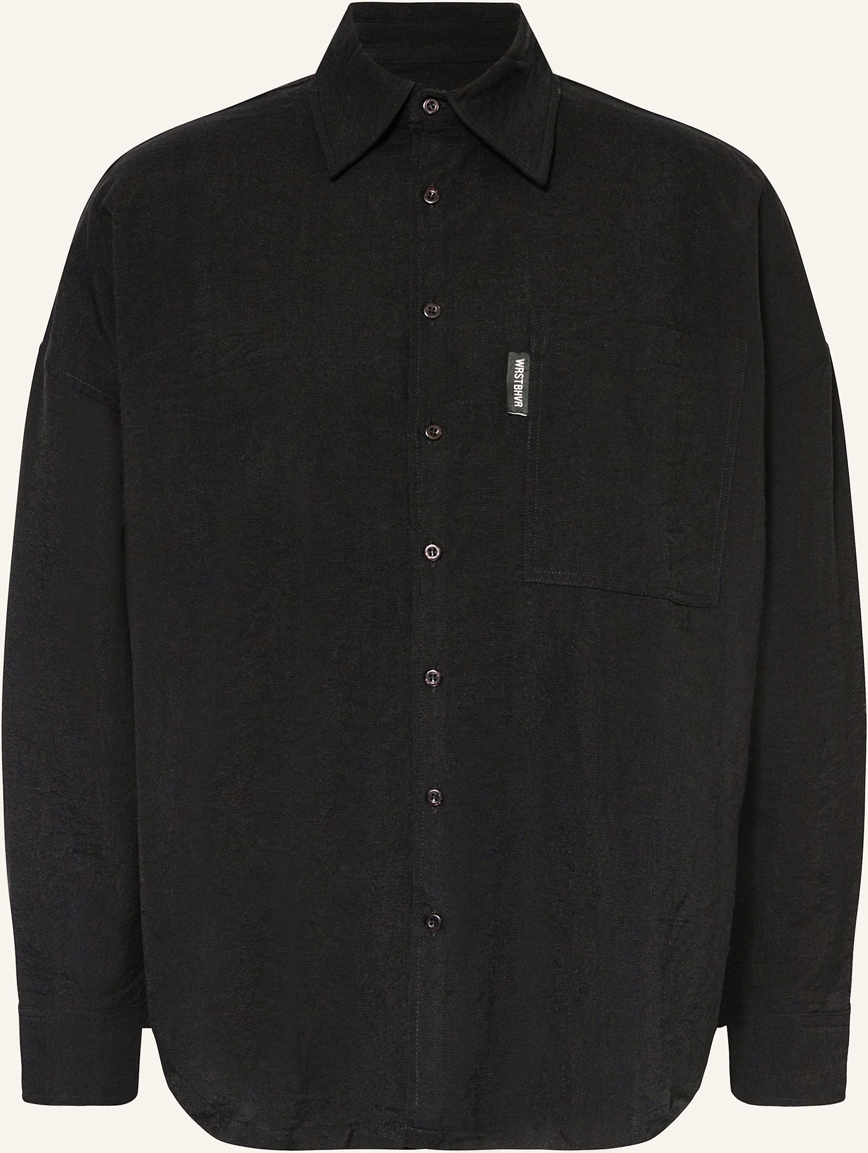 Wrstbhvr Hemd Paulo Comfort Fit Mit Leinen schwarz