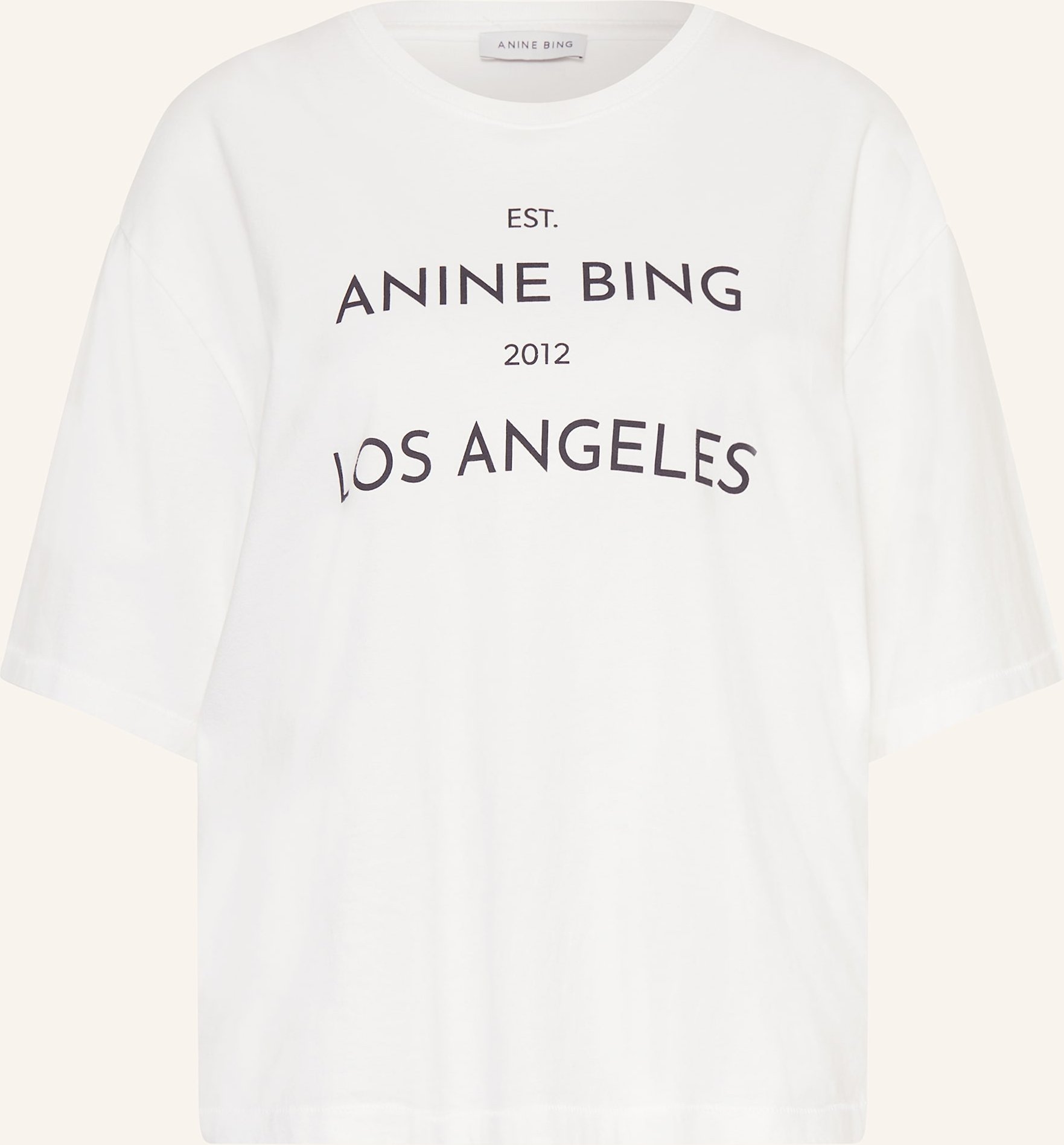 Anine Bing T-Shirt Rudy Mit 3/4-Arm weiss