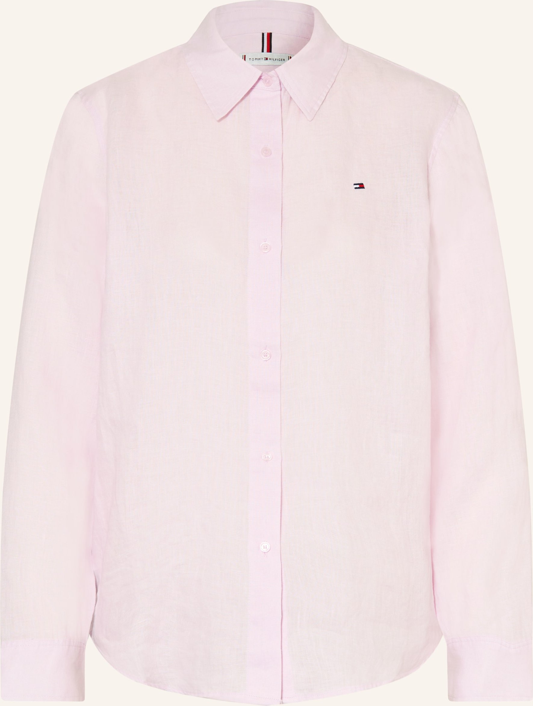 Tommy Hilfiger Hemdbluse Aus Leinen rosa