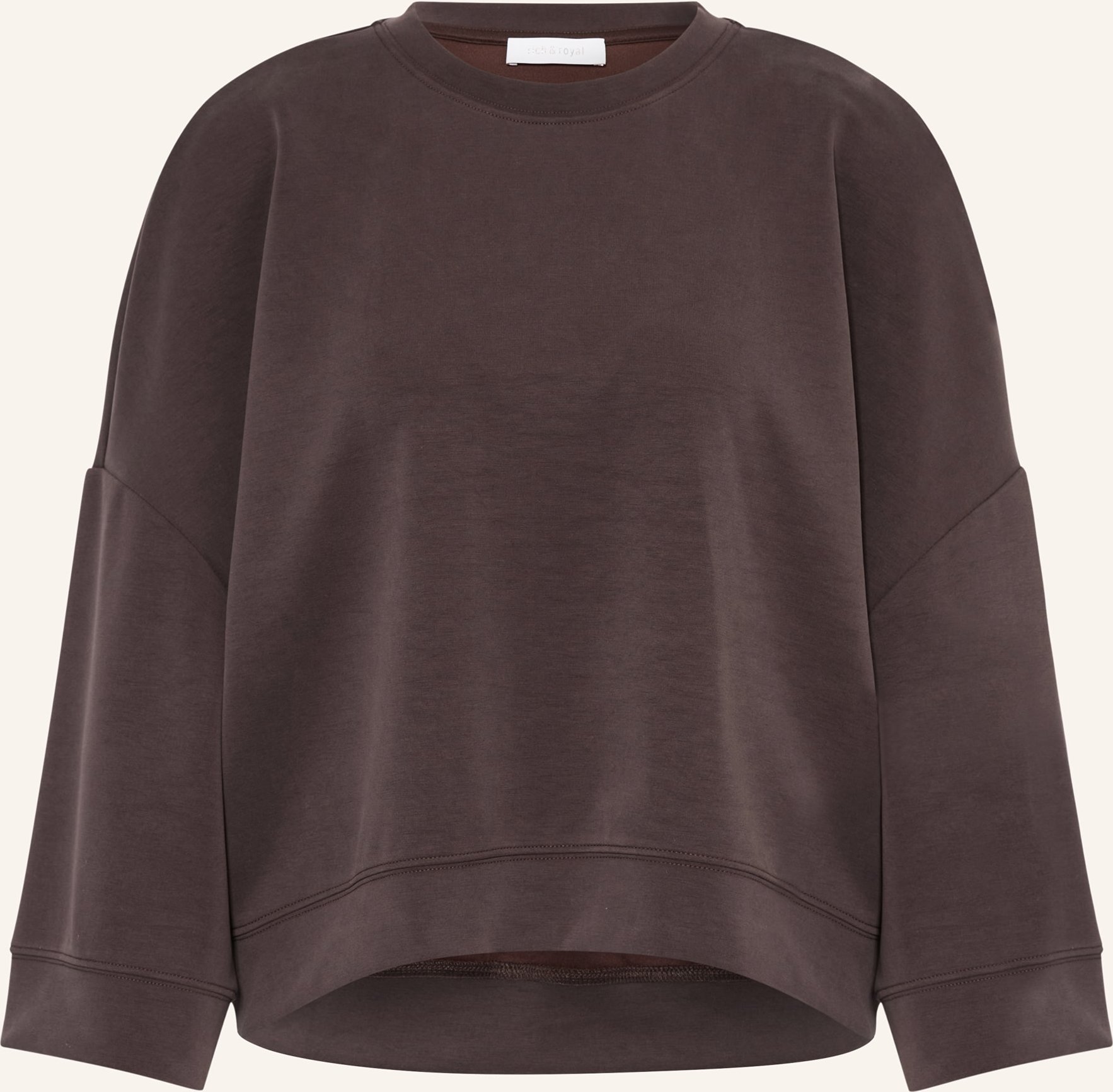 Rich & Royal Sweatshirt Mit 3/4-Arm braun