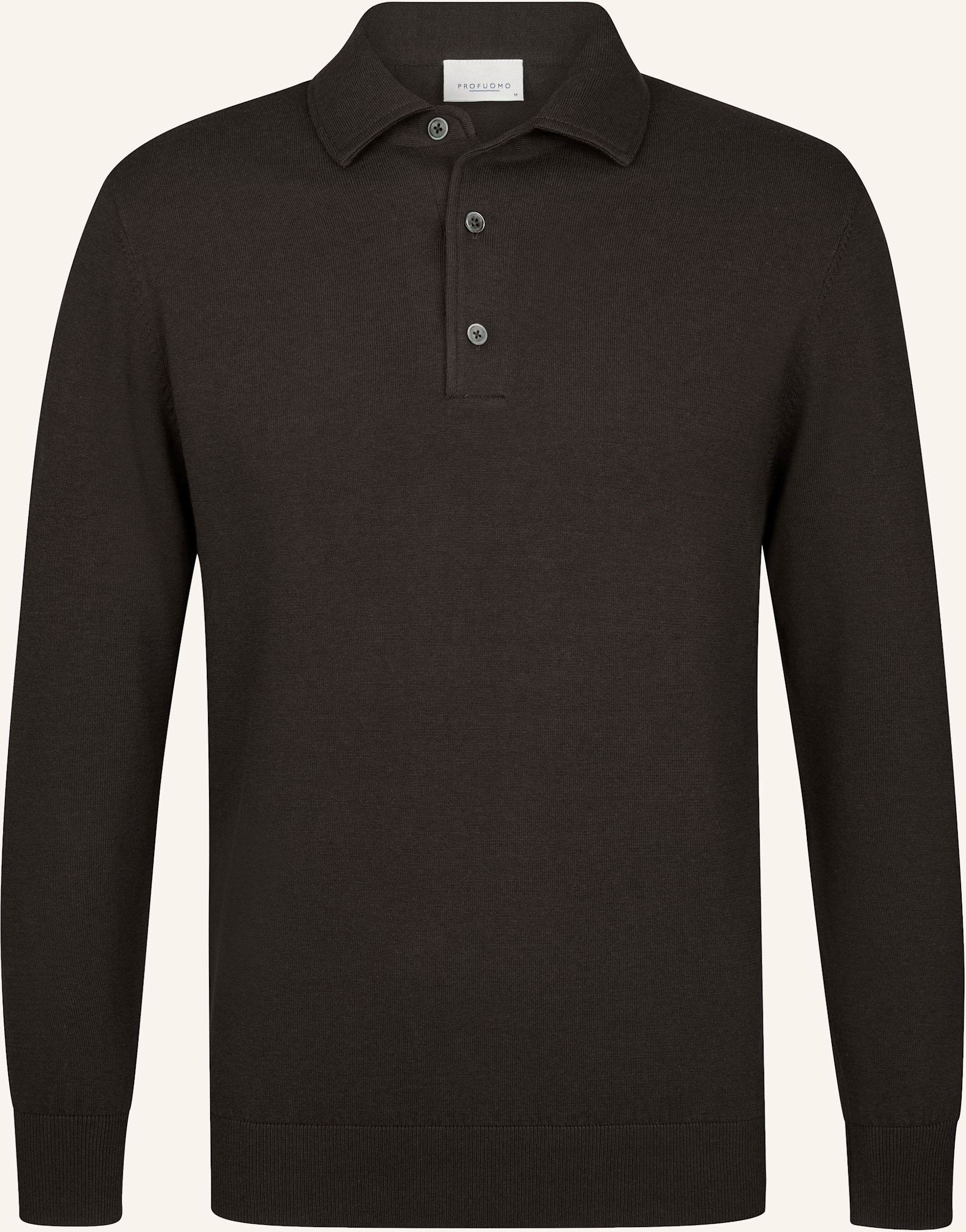 Profuomo Polo Langarm braun